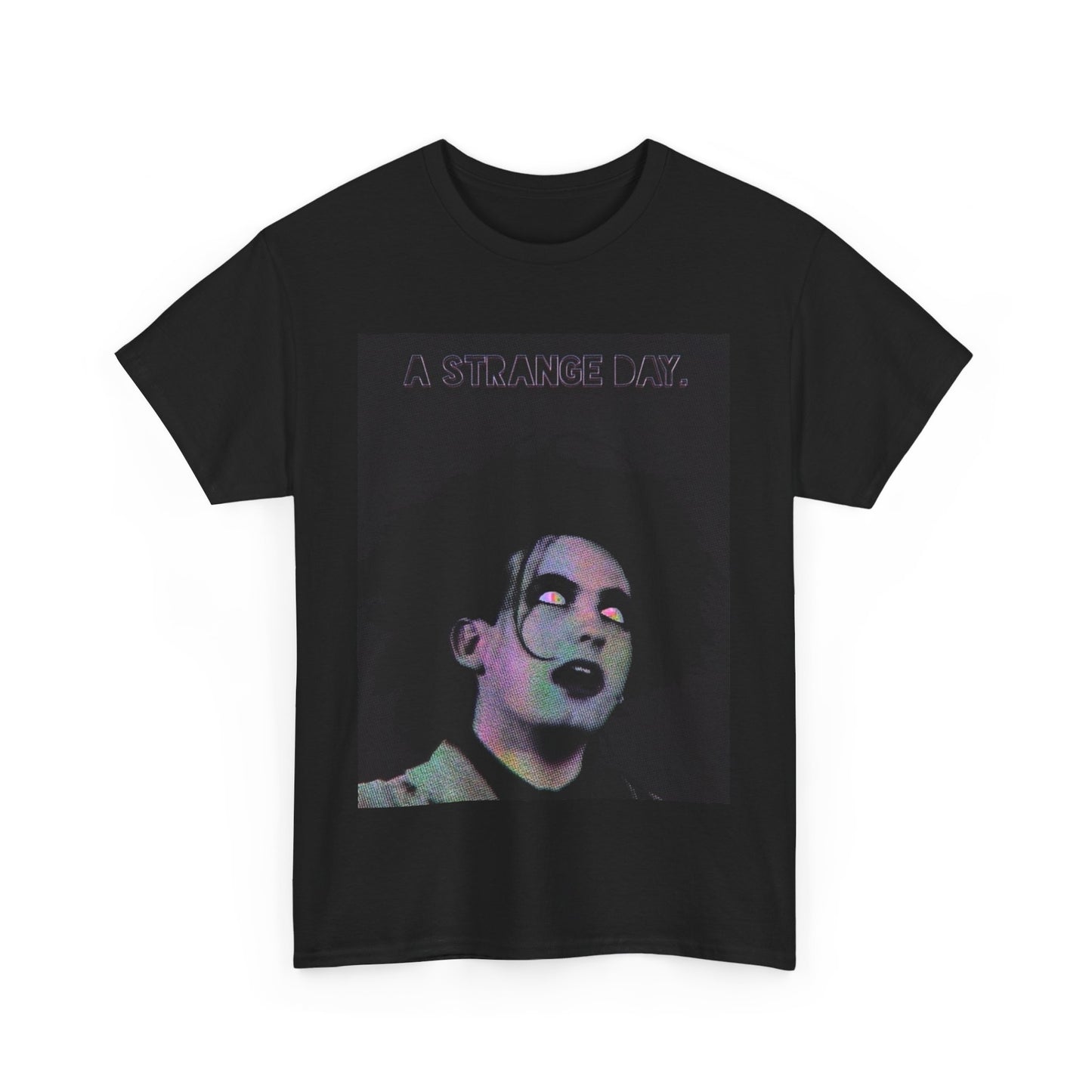 A black graphic t-shirt featuring an aesthetic graphic of The Cure.