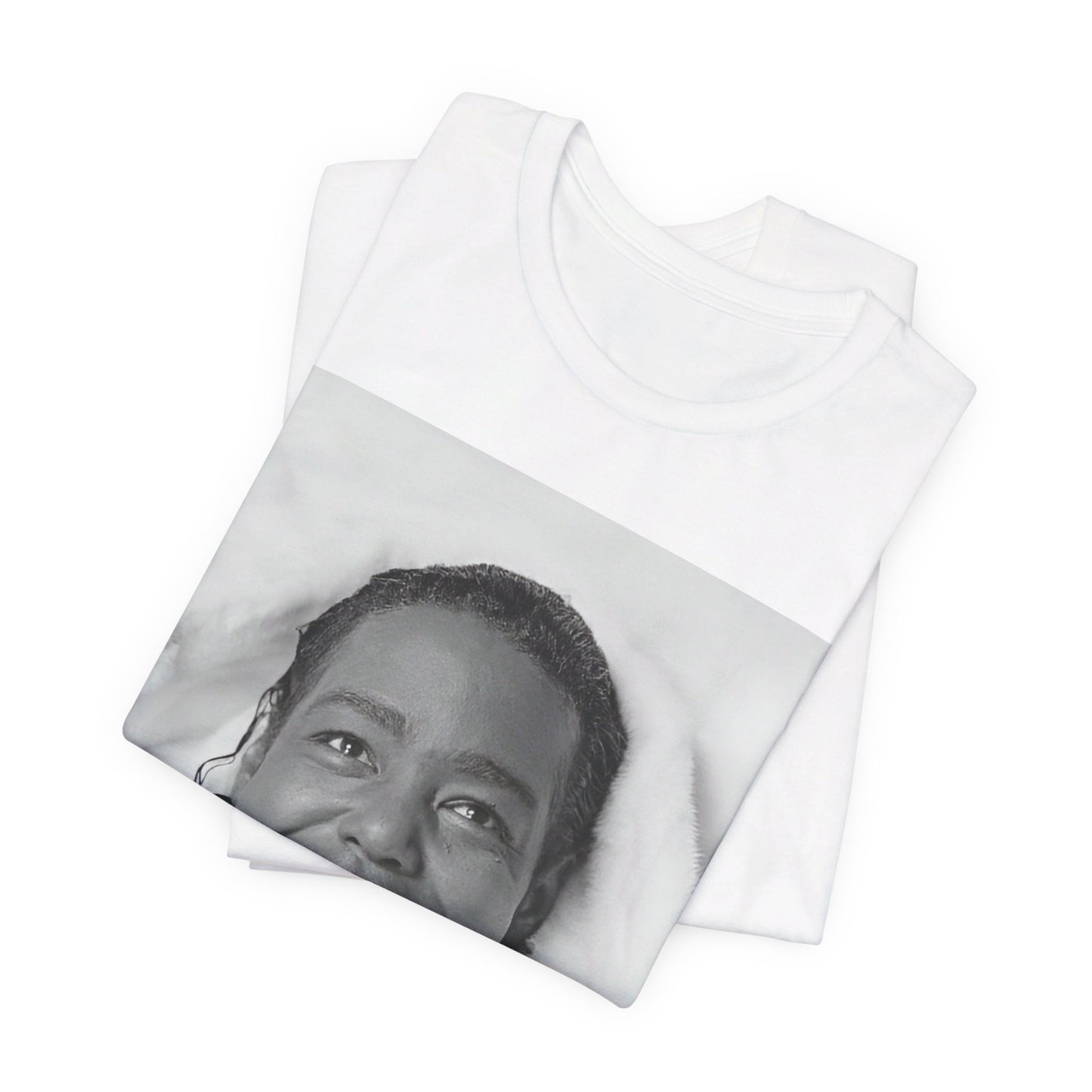 A black graphic t-shirt featuring a retro 70s-style graphic of Barry White as a soul icon.