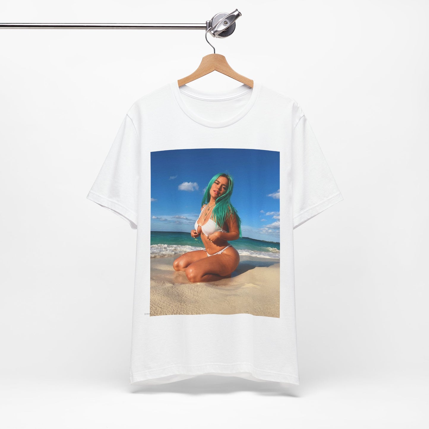 A black graphic t-shirt featuring a graphic related to Karol G's 'Mañana Sera Bonito' album era.