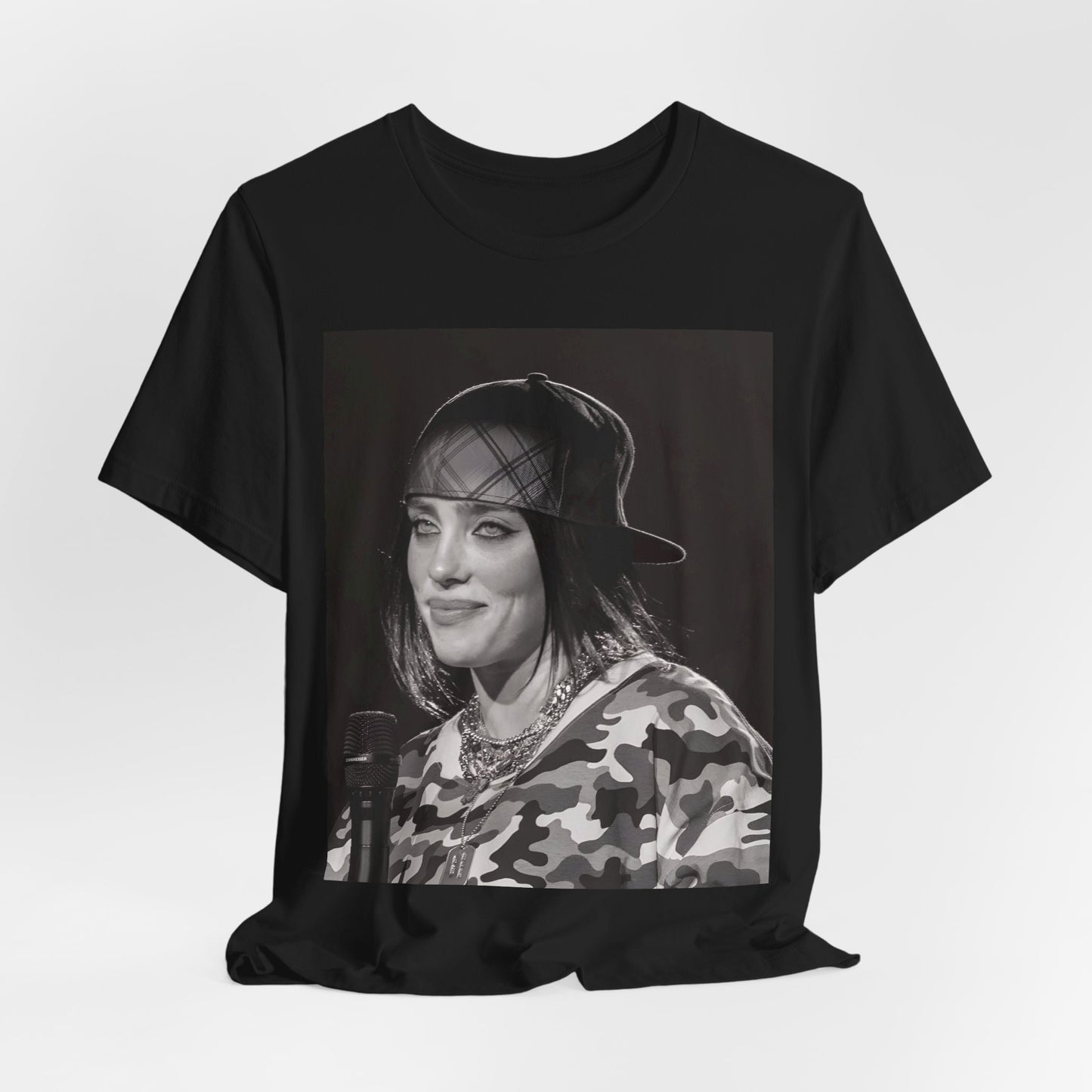 An artistic graphic t-shirt inspired by the dark, horror themes of the Billie Eilish song 'Bury a Friend.'