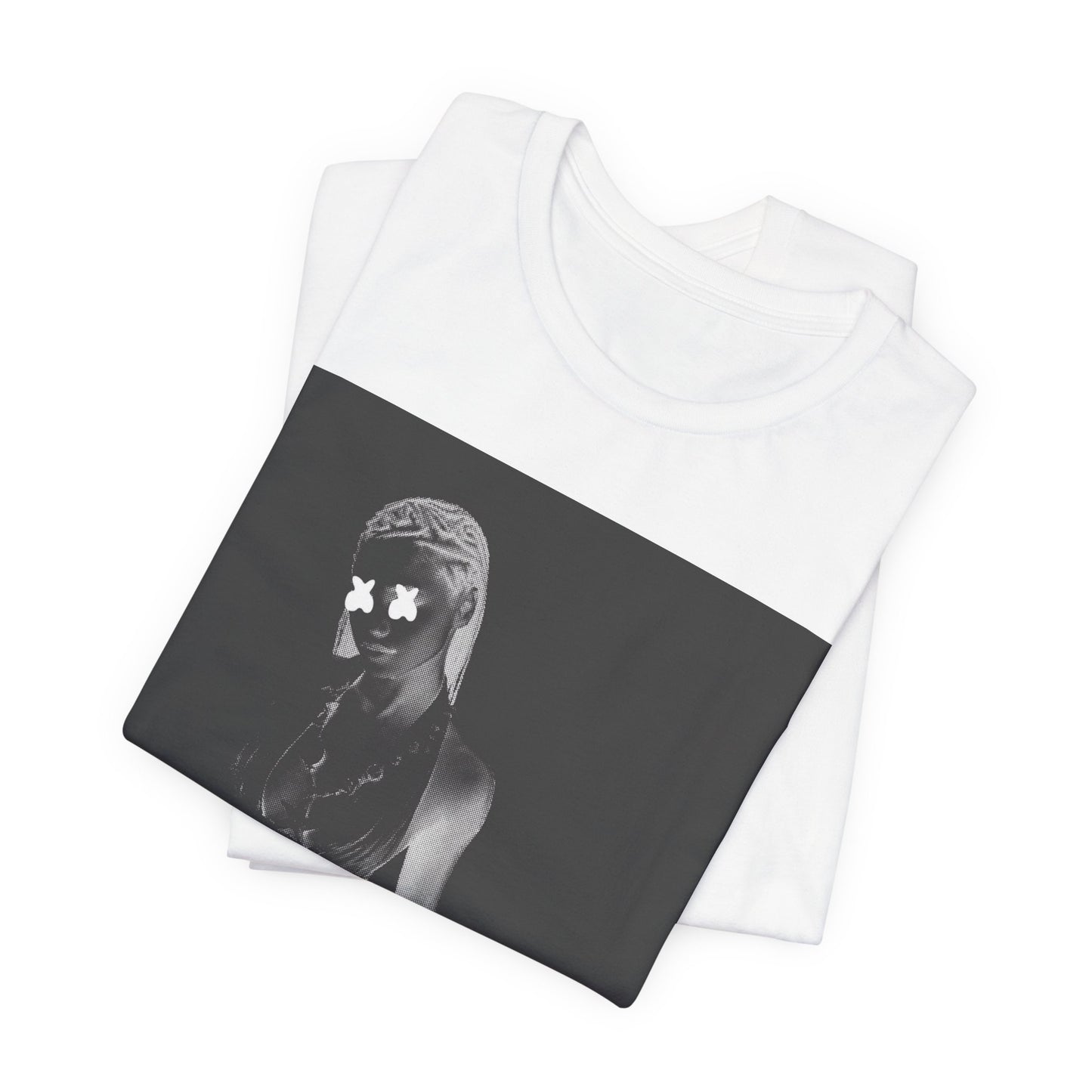 A black graphic t-shirt featuring a vintage amapiano icon graphic of Tyla.