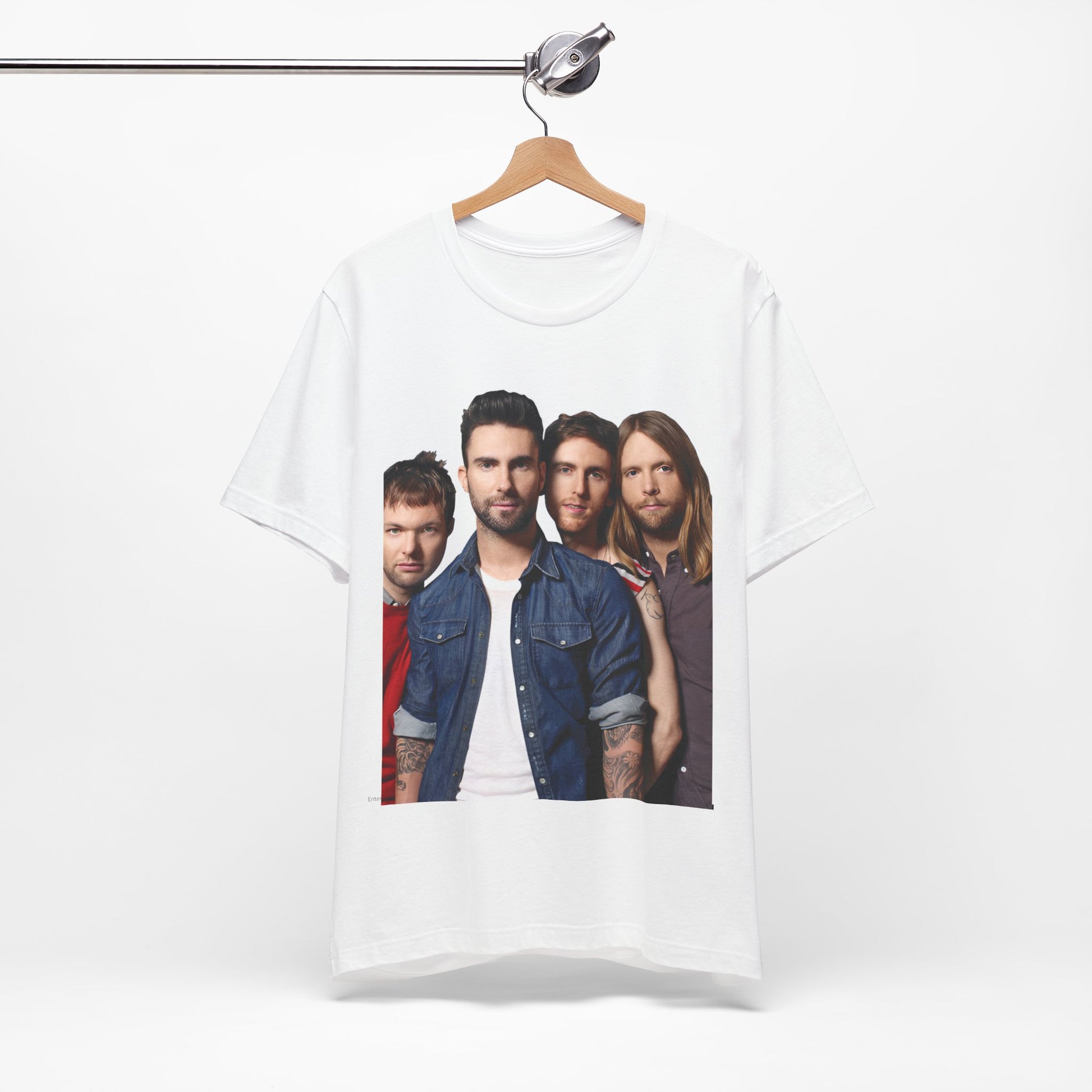 A graphic t-shirt inspired by the relaxed, soulful Maroon 5 song "Sunday Morning."