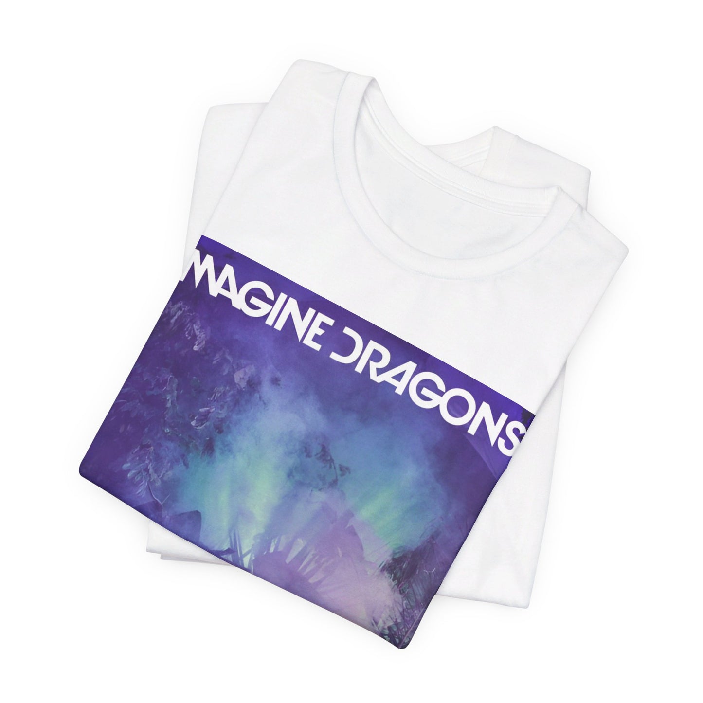 A black graphic t-shirt featuring a vintage alt rock sound graphic of Imagine Dragons.