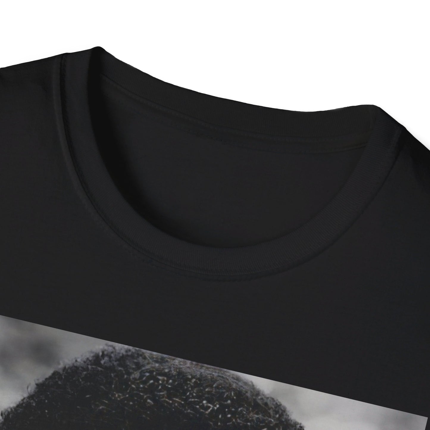 A black graphic t-shirt featuring a 70s-style graphic of Barry White with an iconic, joyful smile.