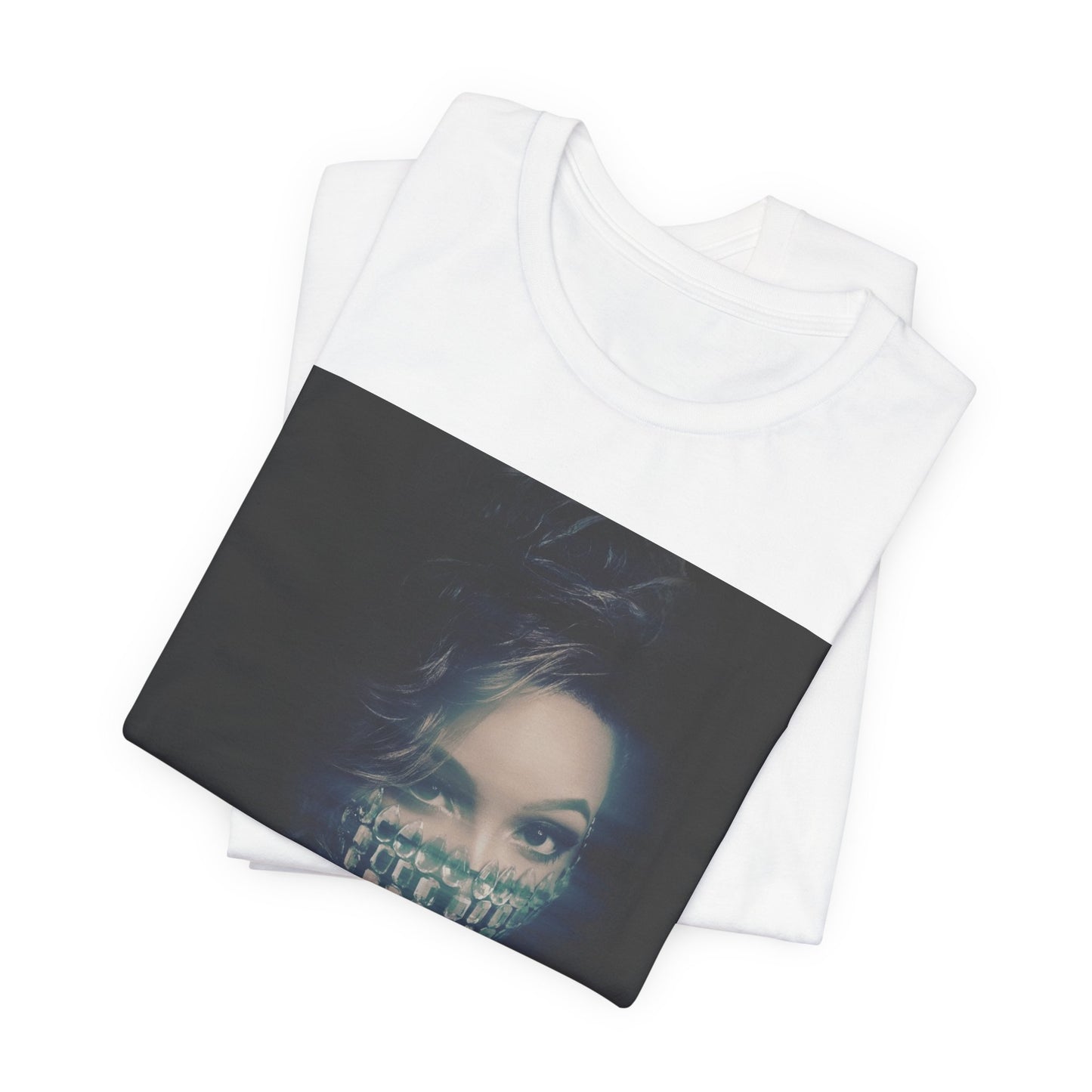 A black graphic t-shirt featuring the album cover art for Tinashe's 'Aquarius'.