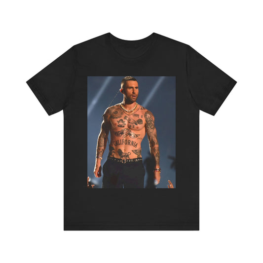 A fun, colorful graphic t-shirt inspired by the feel-good Maroon 5 hit song "Sugar."