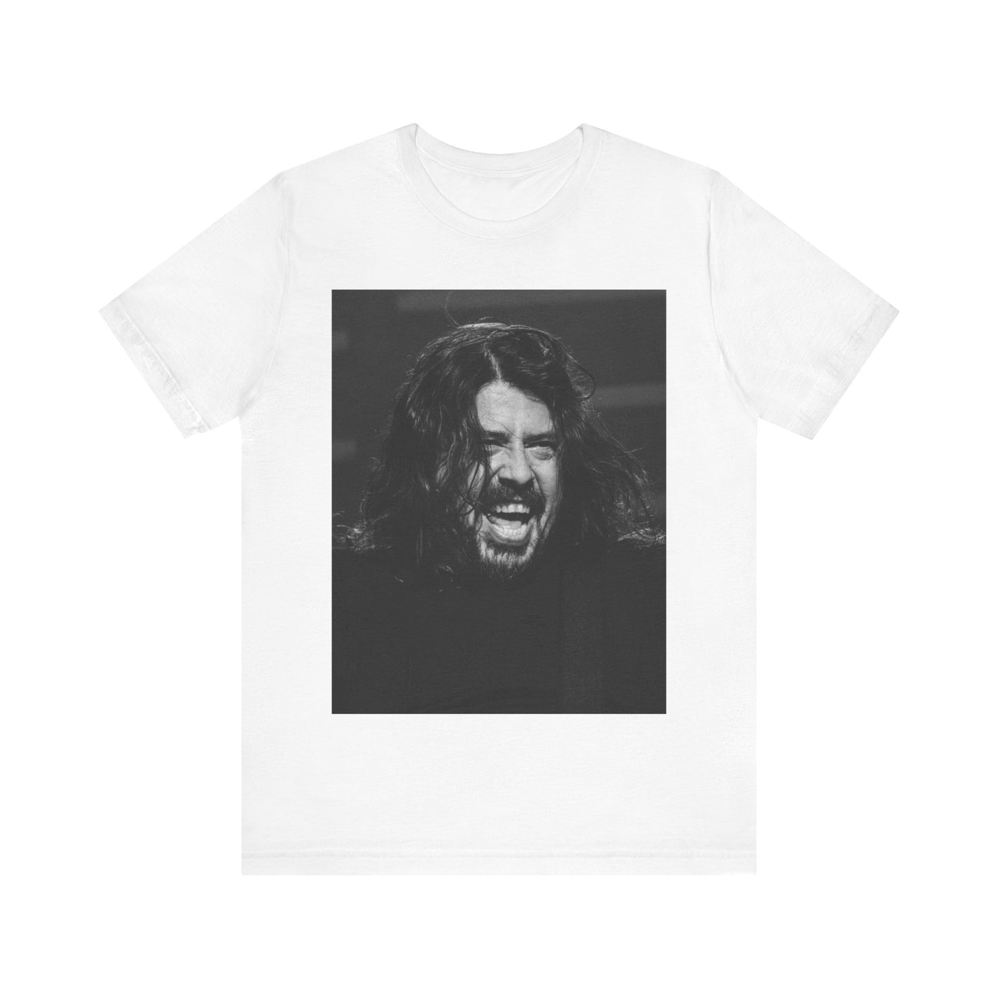A black graphic t-shirt featuring a graphic related to Foo Fighters' 'All My Life' song or era.