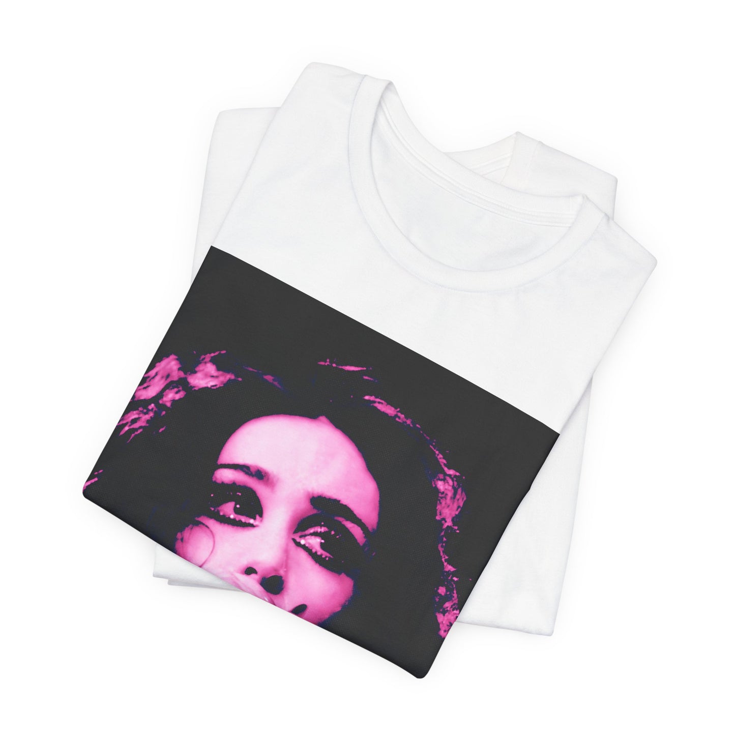 A black graphic t-shirt featuring a graphic related to Chappell Roan's song "Good Luck, Babe!".