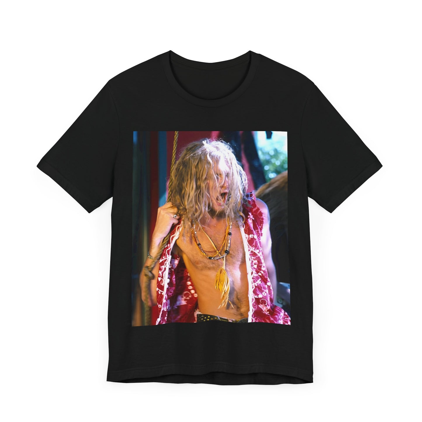 A black graphic t-shirt featuring a dynamic and 'wild' tour graphic of Alice In Chains from the 1990s, depicting chaotic live energy.