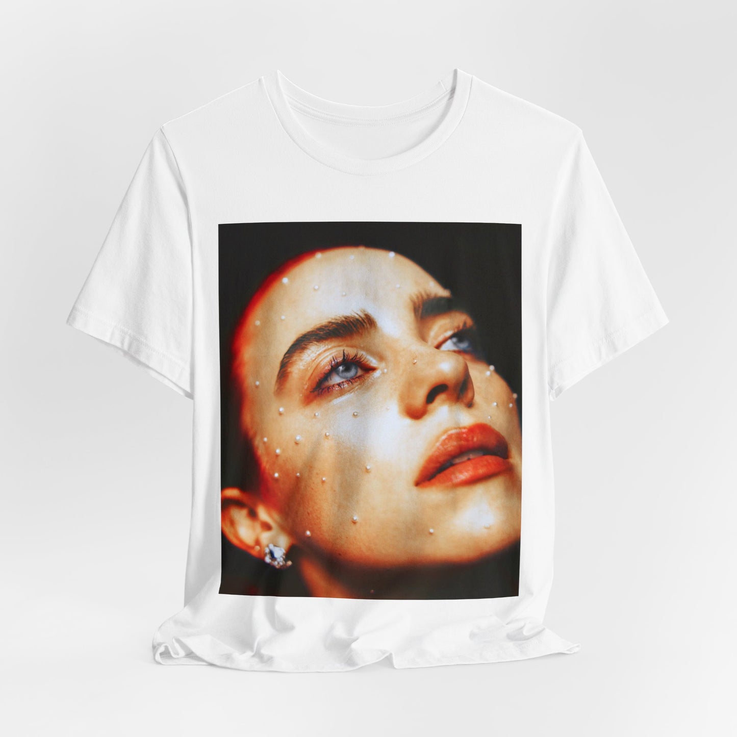 A collage-style graphic t-shirt representing Billie Eilish as a multifaceted icon for Gen-Z.