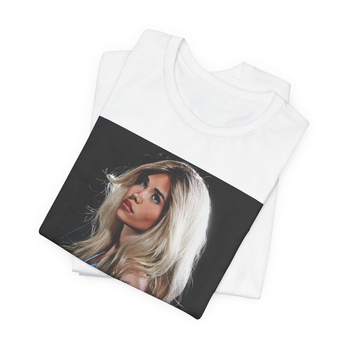 A black graphic t-shirt featuring a graphic related to Nessa Barrett's 'Pain' song or era.