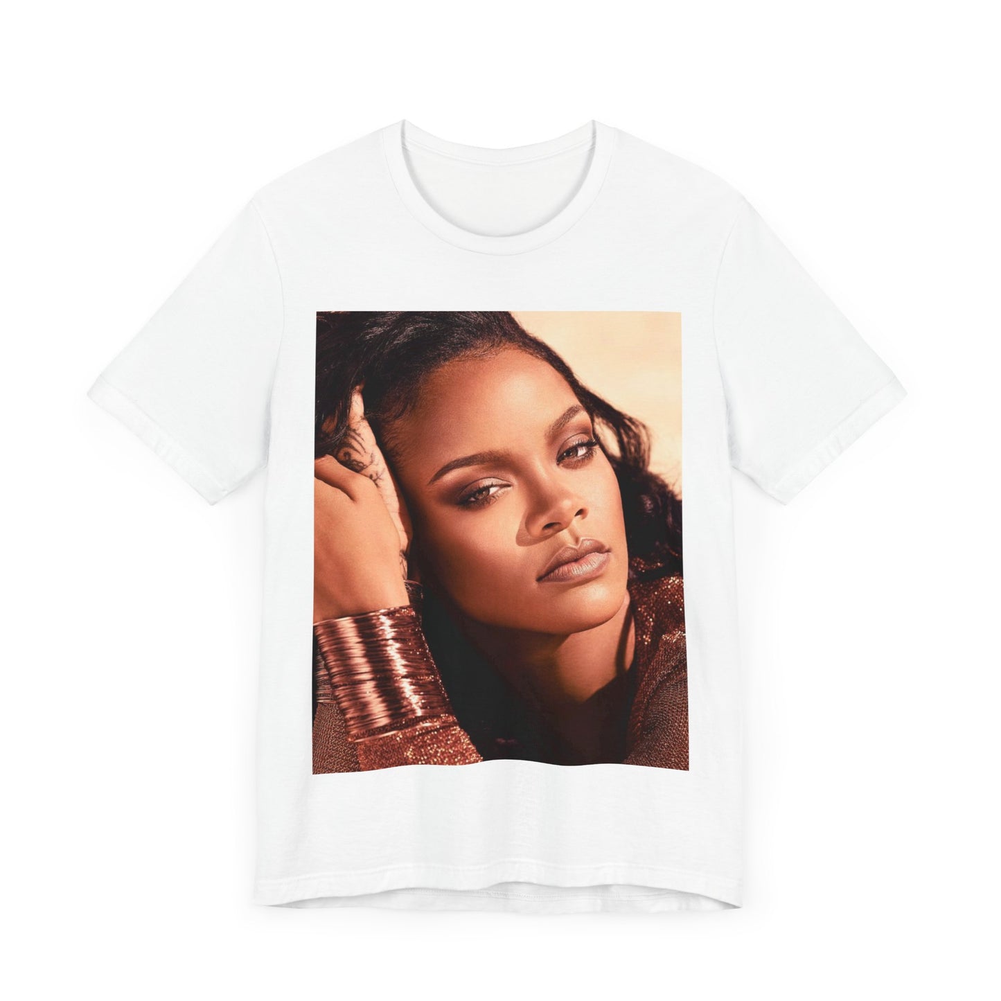 A black graphic t-shirt featuring a retro graphic related to Rihanna's 'Good Girl Gone Bad' album era.