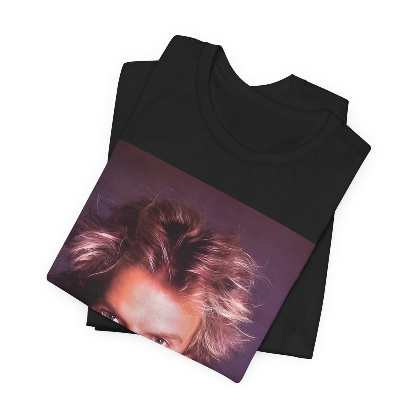 A black graphic t-shirt featuring a graphic related to Sting's 'Every Breath You Take' song or era.