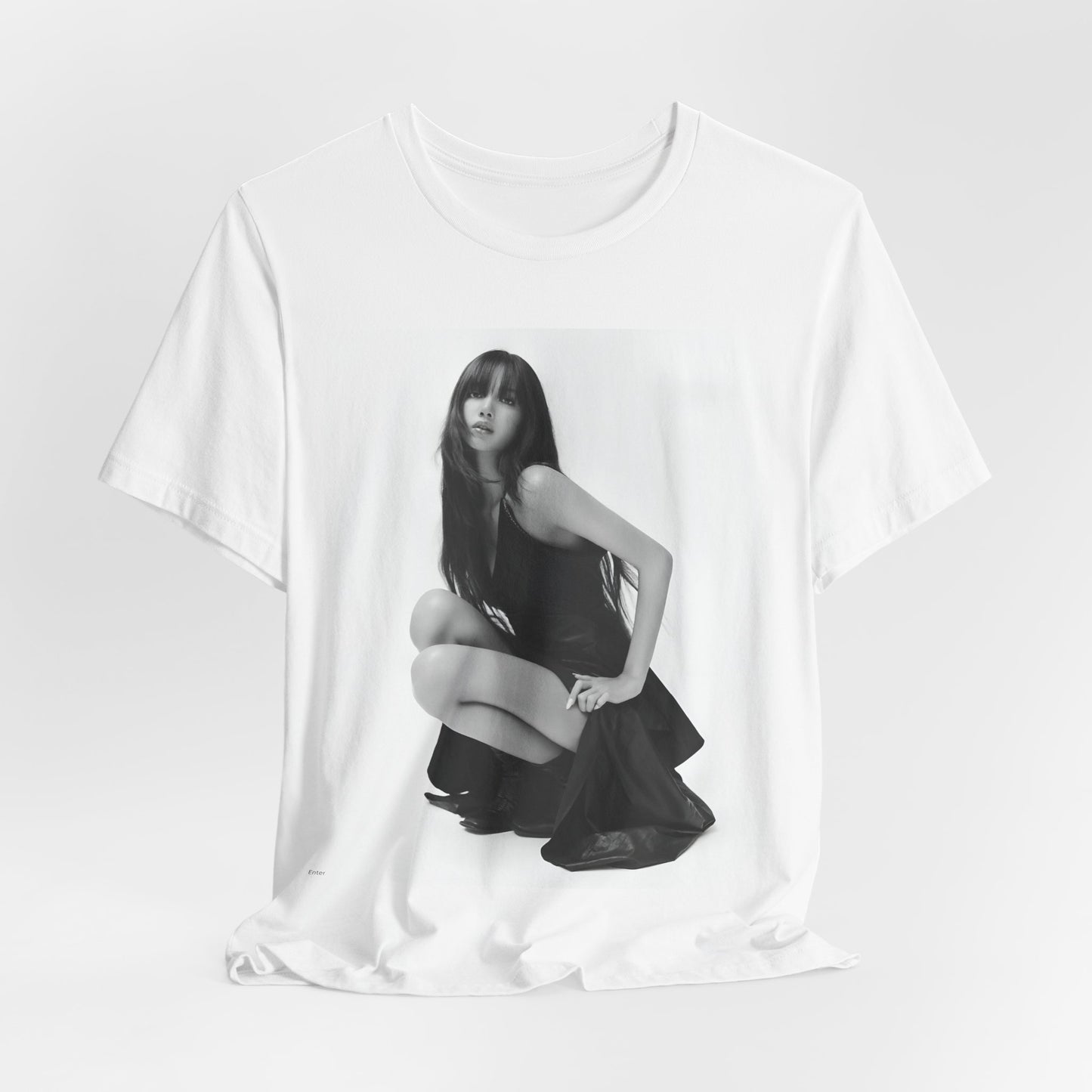 A black graphic t-shirt featuring a graphic related to Lisa's 'Money' song era.