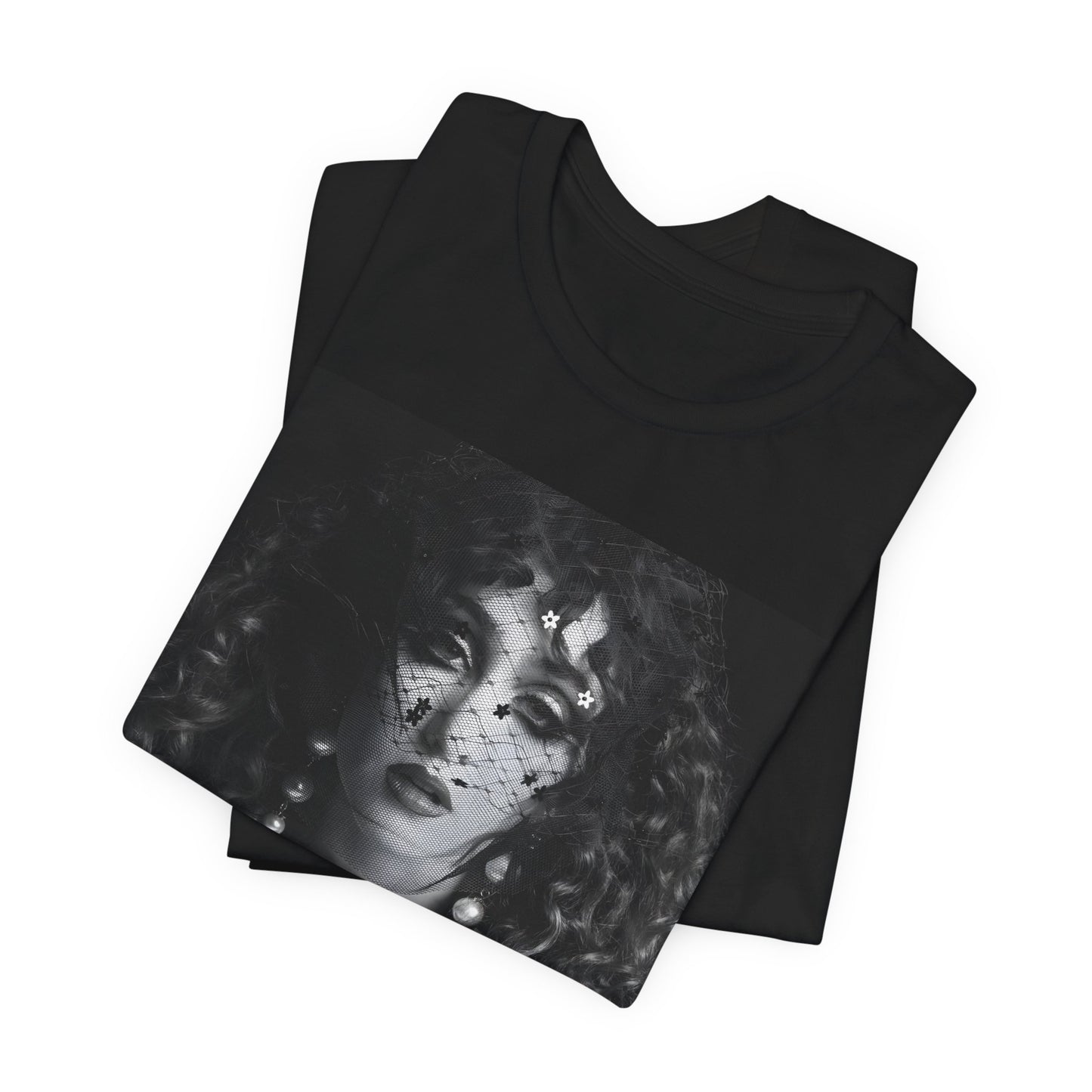 A black graphic t-shirt featuring a graphic related to Chappell Roan's 'Hot to Go' era tour.