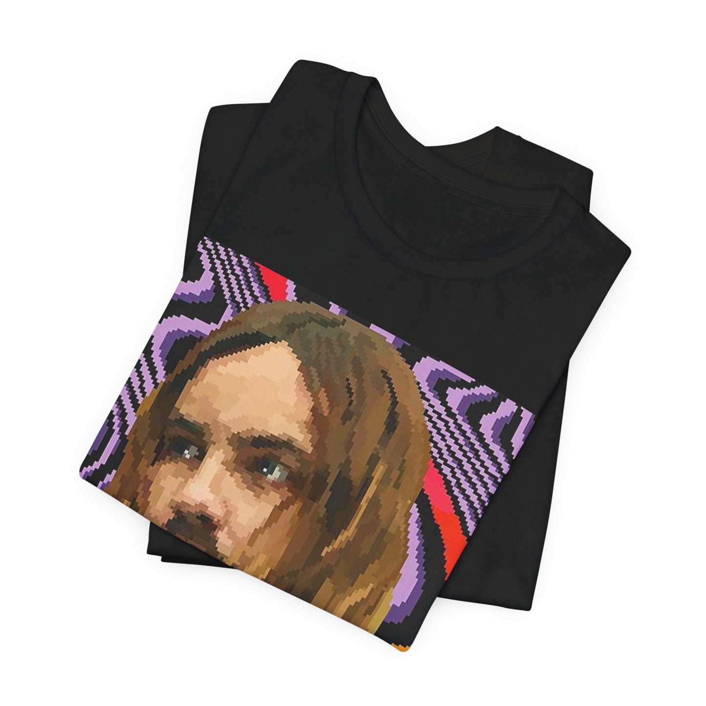 A black graphic t-shirt featuring a vintage graphic of Tame Impala with mind-bending visuals.