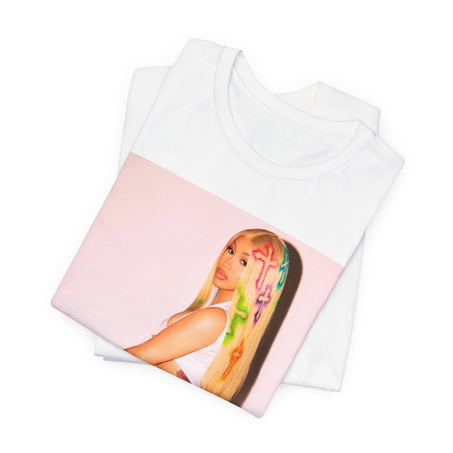 A black graphic t-shirt featuring a graphic of Cardi B in a bold, fashion-forward pose, emphasizing her 'fashion killa' style.