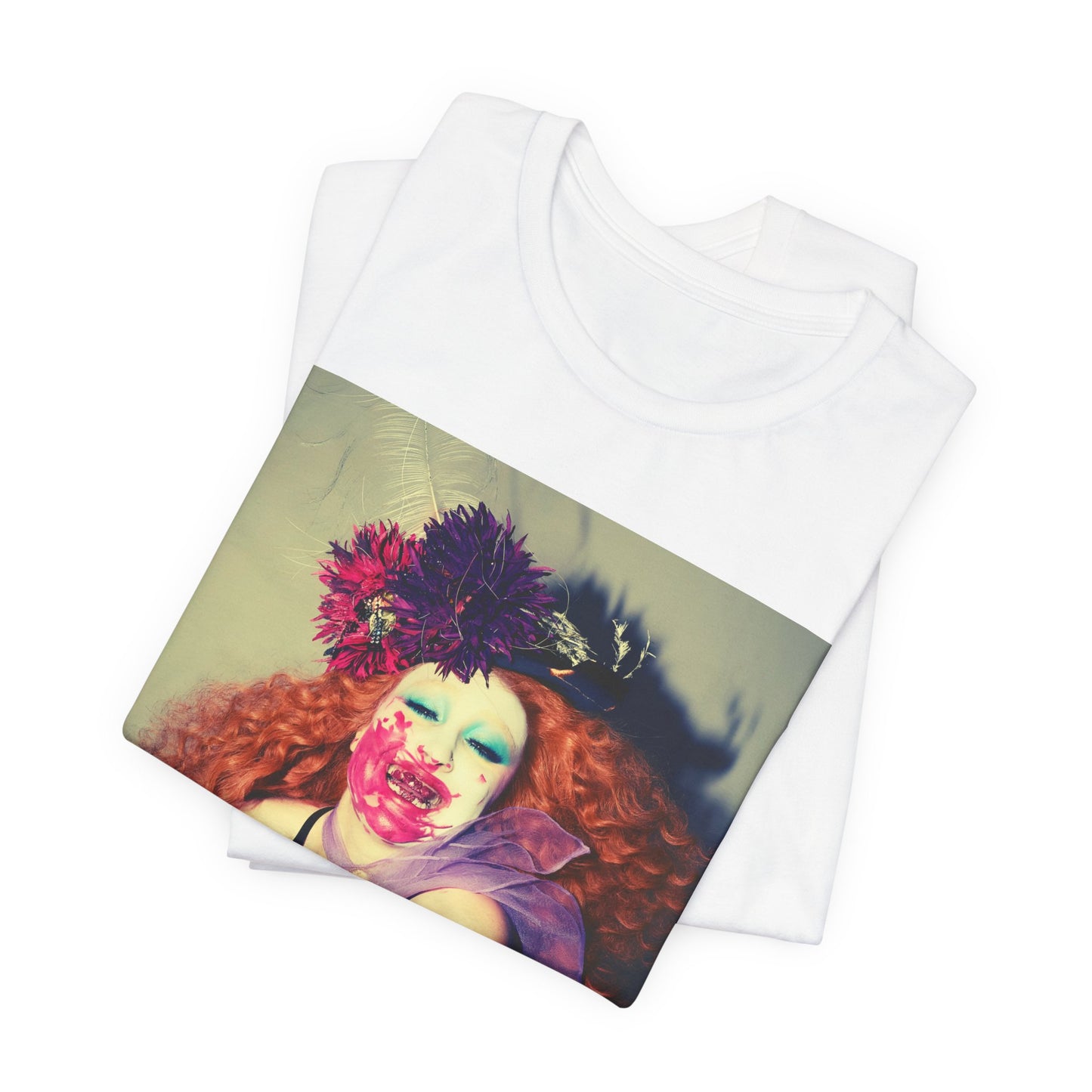 A black graphic t-shirt featuring a retro graphic related to Chappell Roan's 'Pink Pony Club' era.
