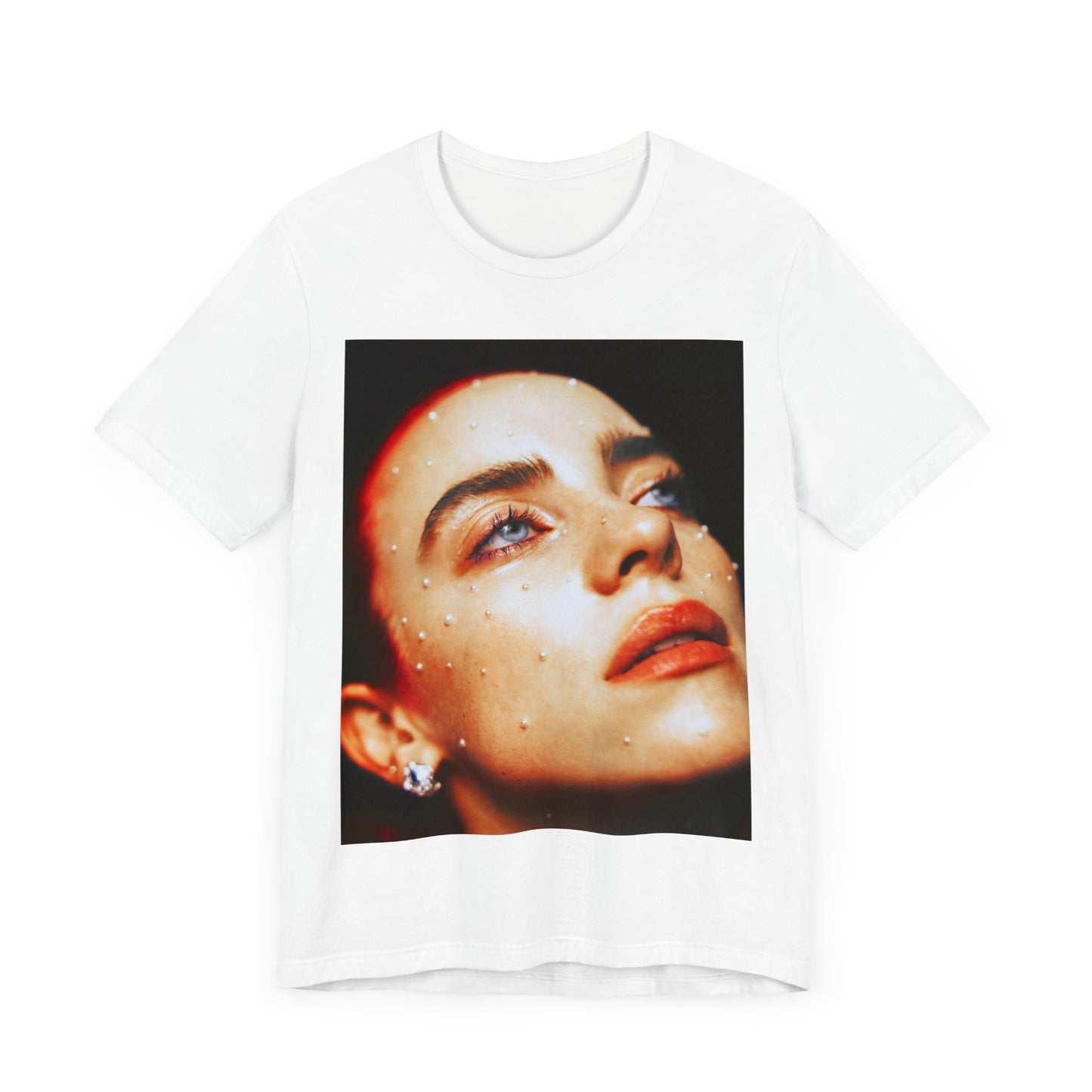 A collage-style graphic t-shirt representing Billie Eilish as a multifaceted icon for Gen-Z.