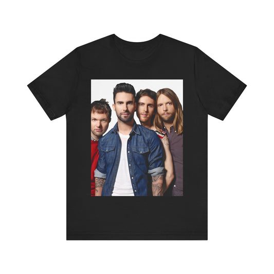 A graphic t-shirt inspired by the relaxed, soulful Maroon 5 song "Sunday Morning."