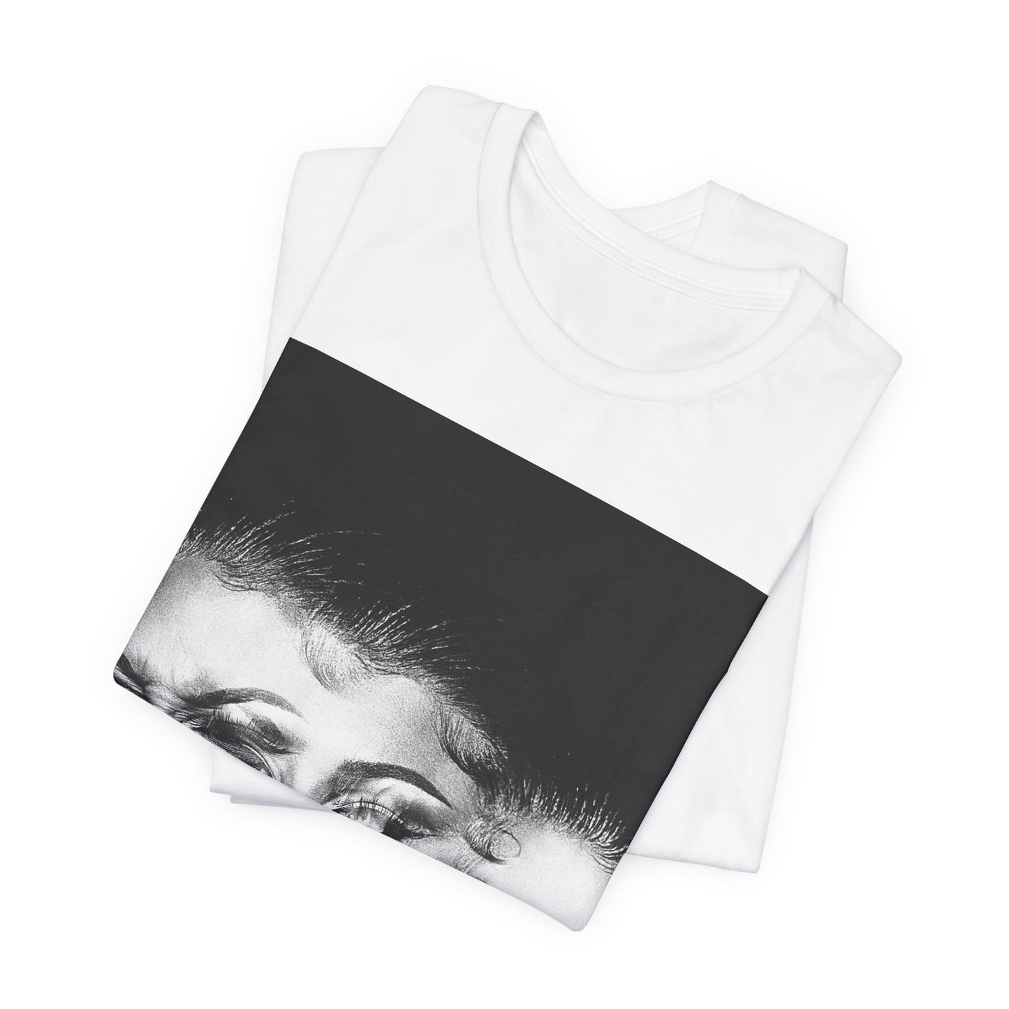 A black graphic t-shirt featuring a graphic related to Megan Thee Stallion's 'Traumazine' album.