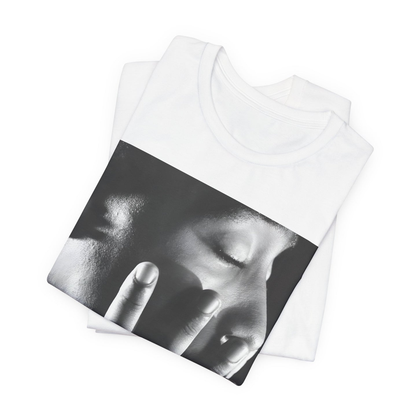 A black graphic t-shirt featuring an iconic West Coast swag graphic of Tupac.