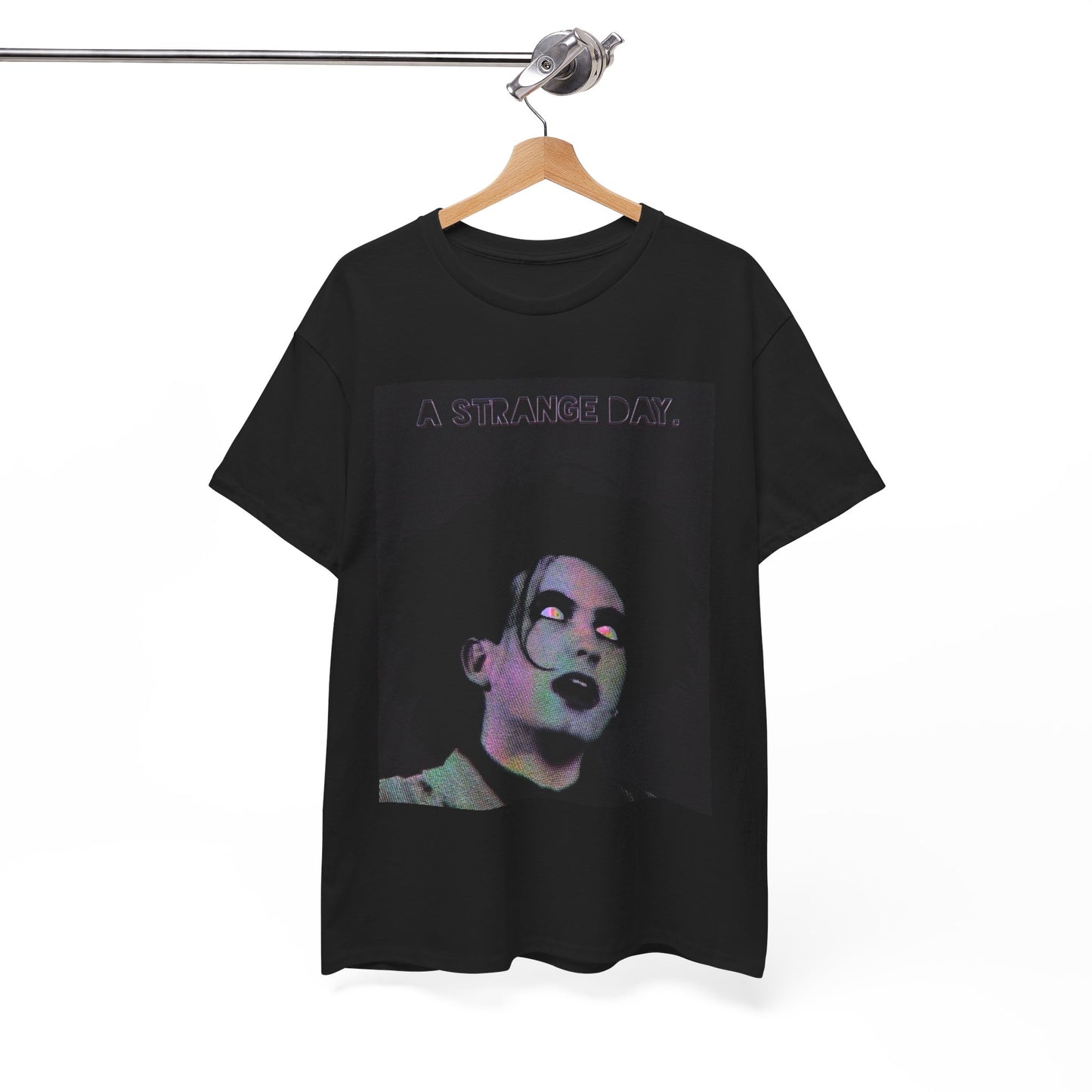 A black graphic t-shirt featuring an aesthetic graphic of The Cure.