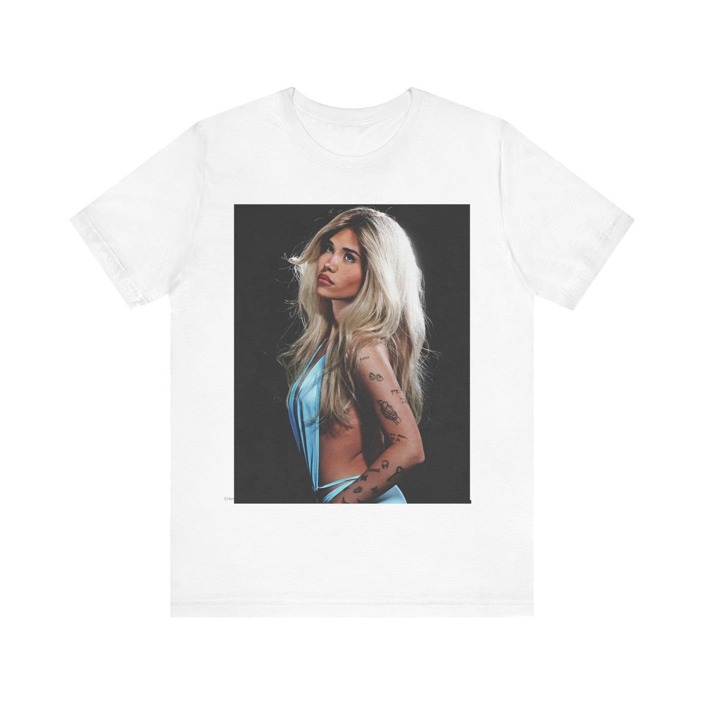A black graphic t-shirt featuring a graphic related to Nessa Barrett's 'Pain' song or era.