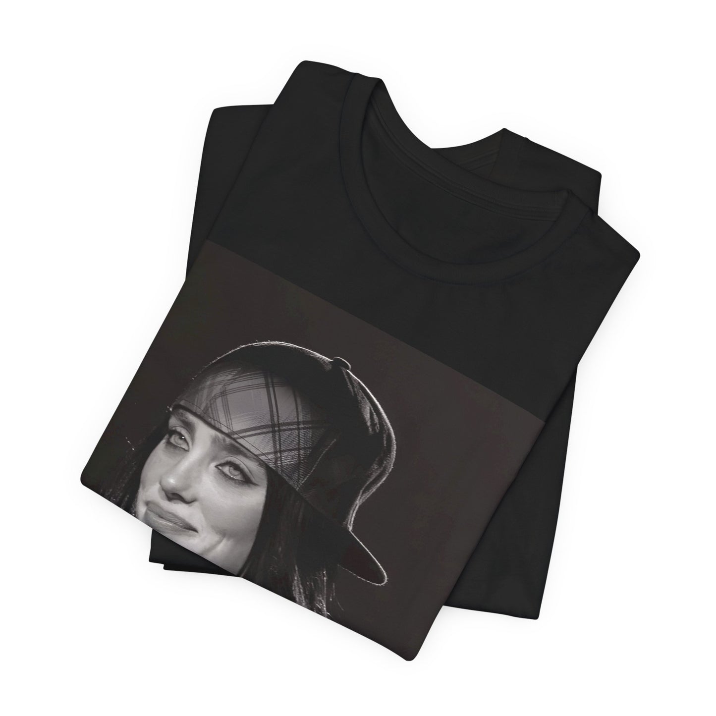 An artistic graphic t-shirt inspired by the dark, horror themes of the Billie Eilish song 'Bury a Friend.'