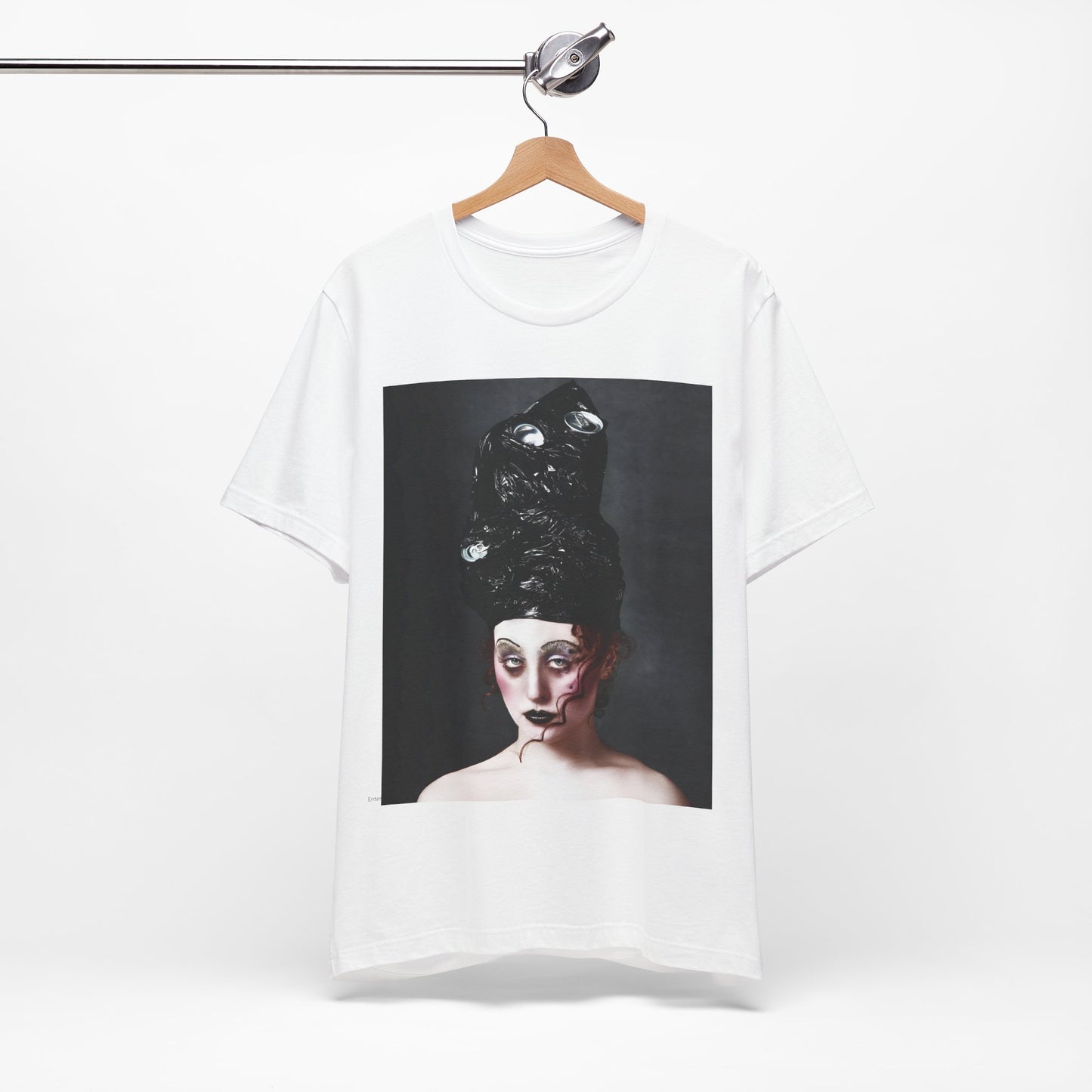 A black graphic t-shirt featuring a vintage graphic of Chappell Roan as a drag pop icon.