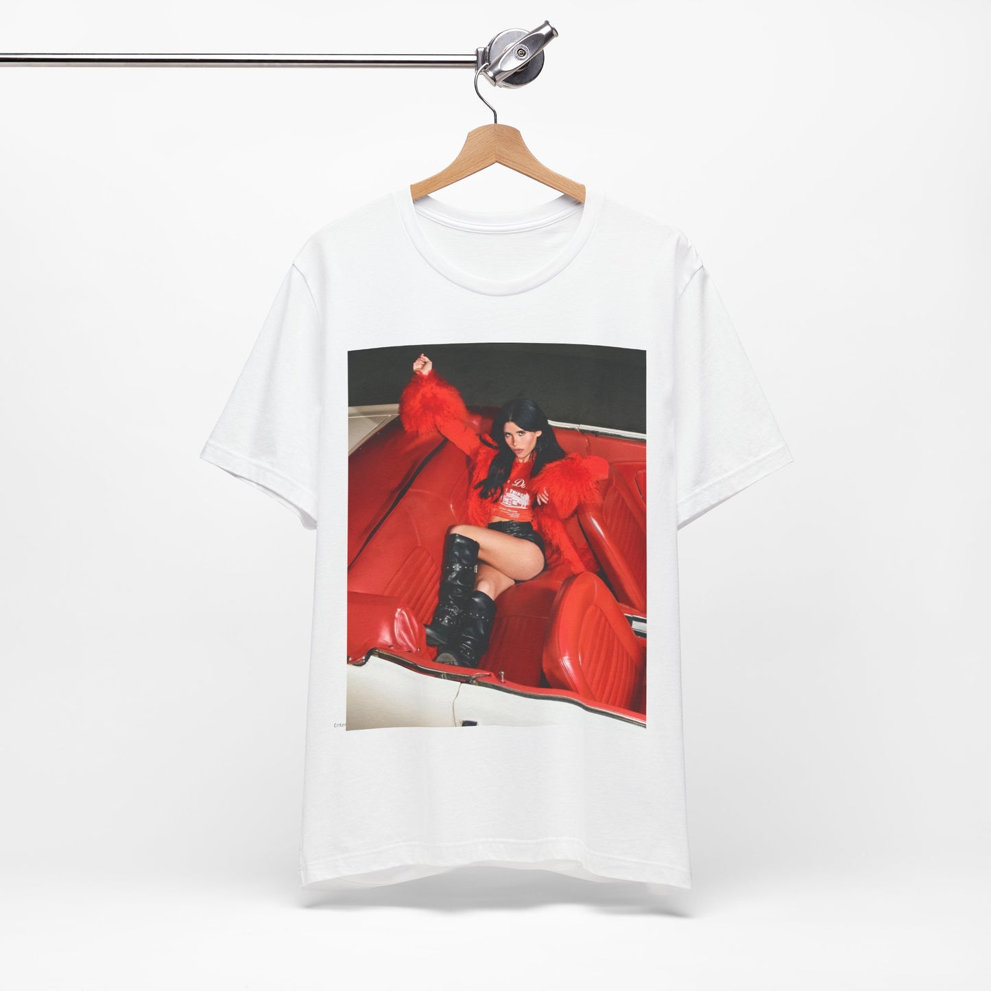 A black graphic t-shirt featuring a retro graphic related to Nessa Barrett's 'Dying on the Inside' song or era.
