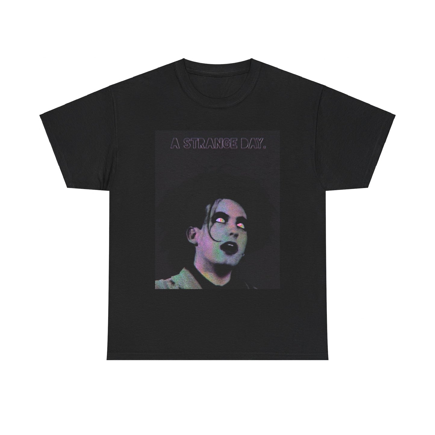 A black graphic t-shirt featuring an aesthetic graphic of The Cure.