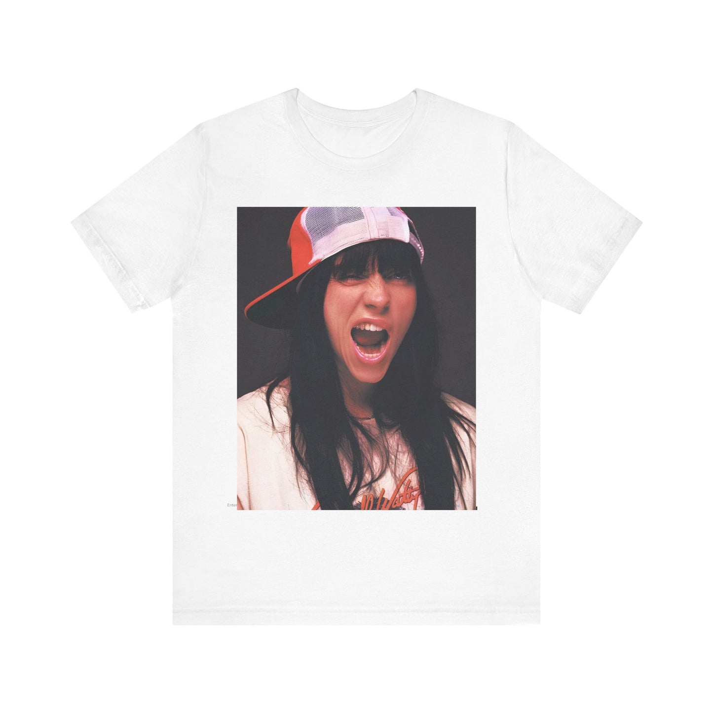 A multi-panel, graphic t-shirt inspired by the Billie Eilish song 'all the good girls go to hell,' featuring different images of her.