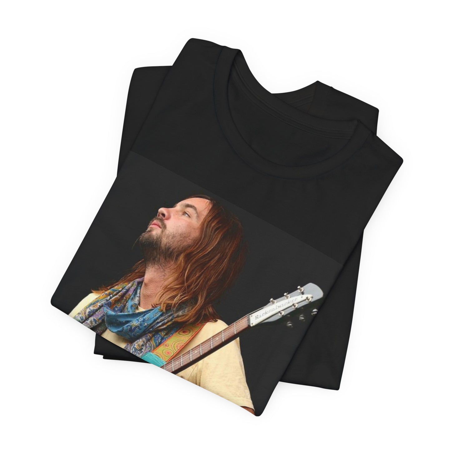 A black graphic t-shirt featuring a vintage indie rock graphic of Tame Impala.
