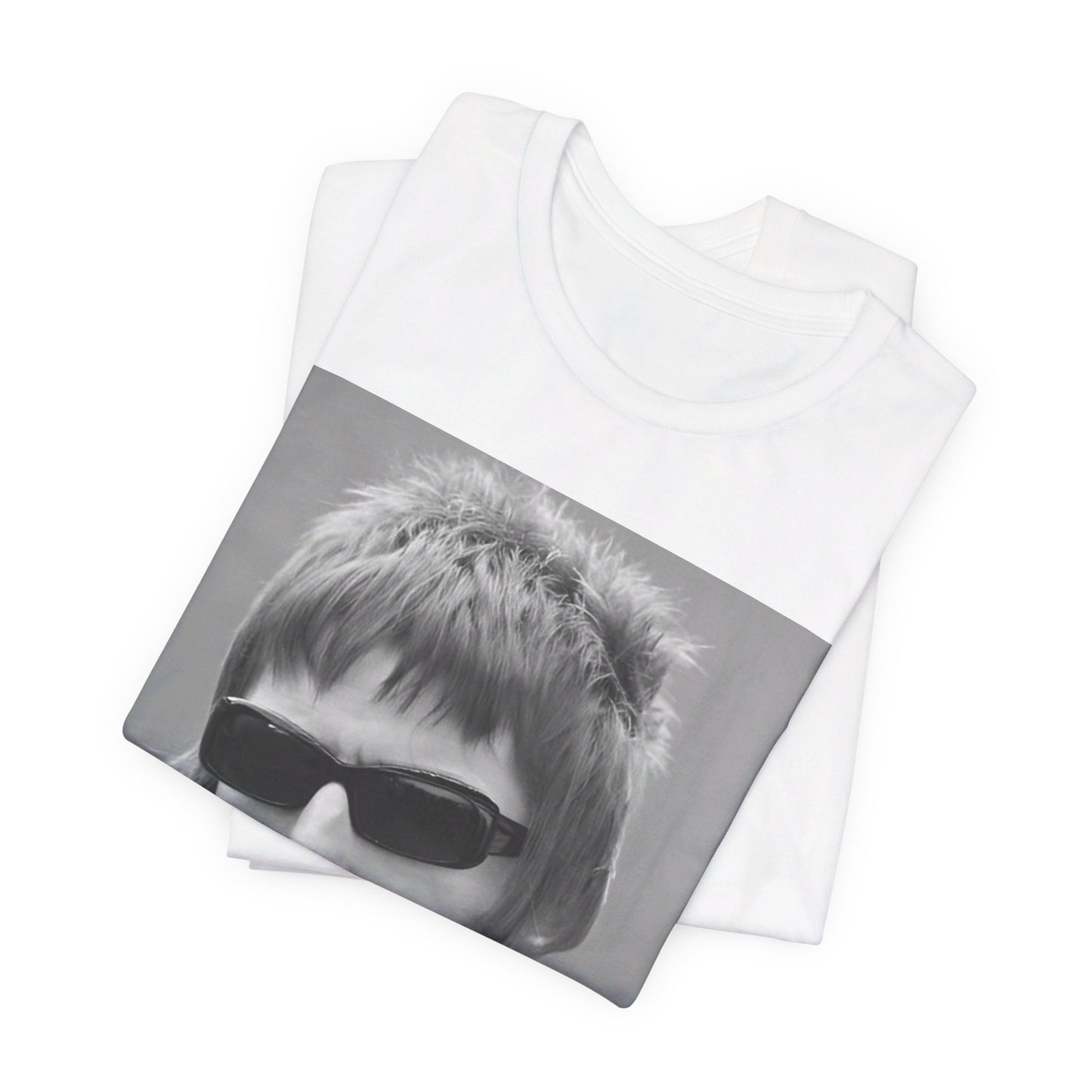 A black graphic t-shirt featuring a vintage graphic related to Oasis's 'Wonderwall' song or era.