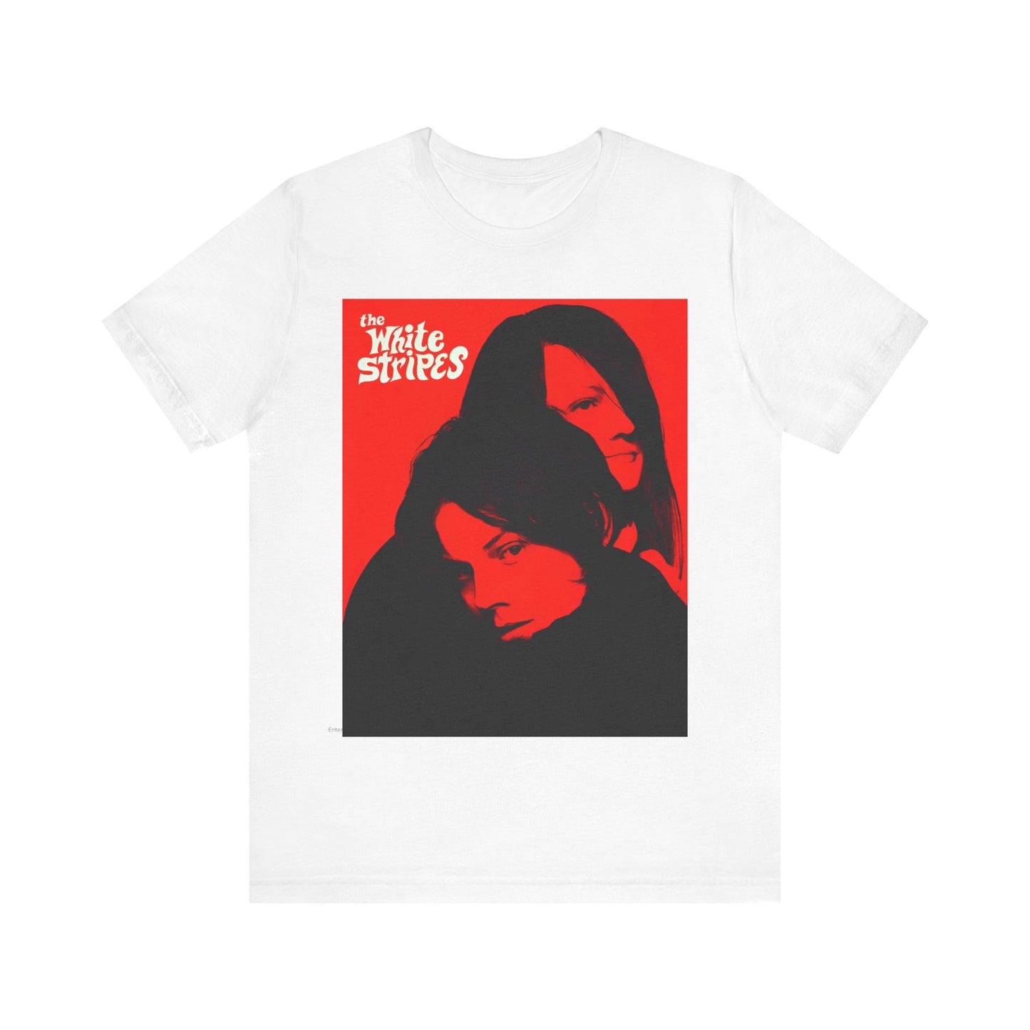 A black graphic t-shirt featuring a graphic related to The White Stripes' 'Icky Thump' album era.