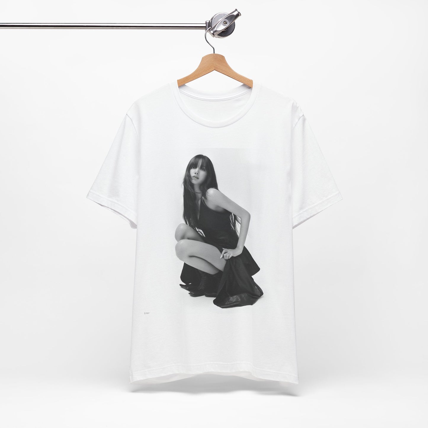 A black graphic t-shirt featuring a graphic related to Lisa's 'Money' song era.