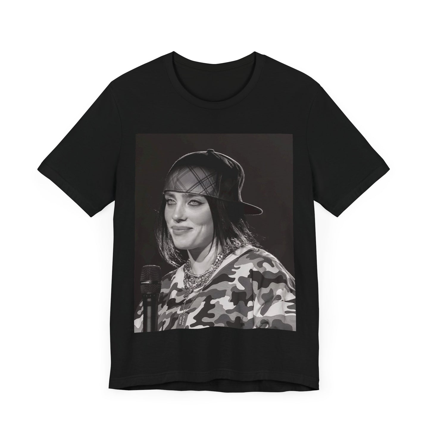 An artistic graphic t-shirt inspired by the dark, horror themes of the Billie Eilish song 'Bury a Friend.'
