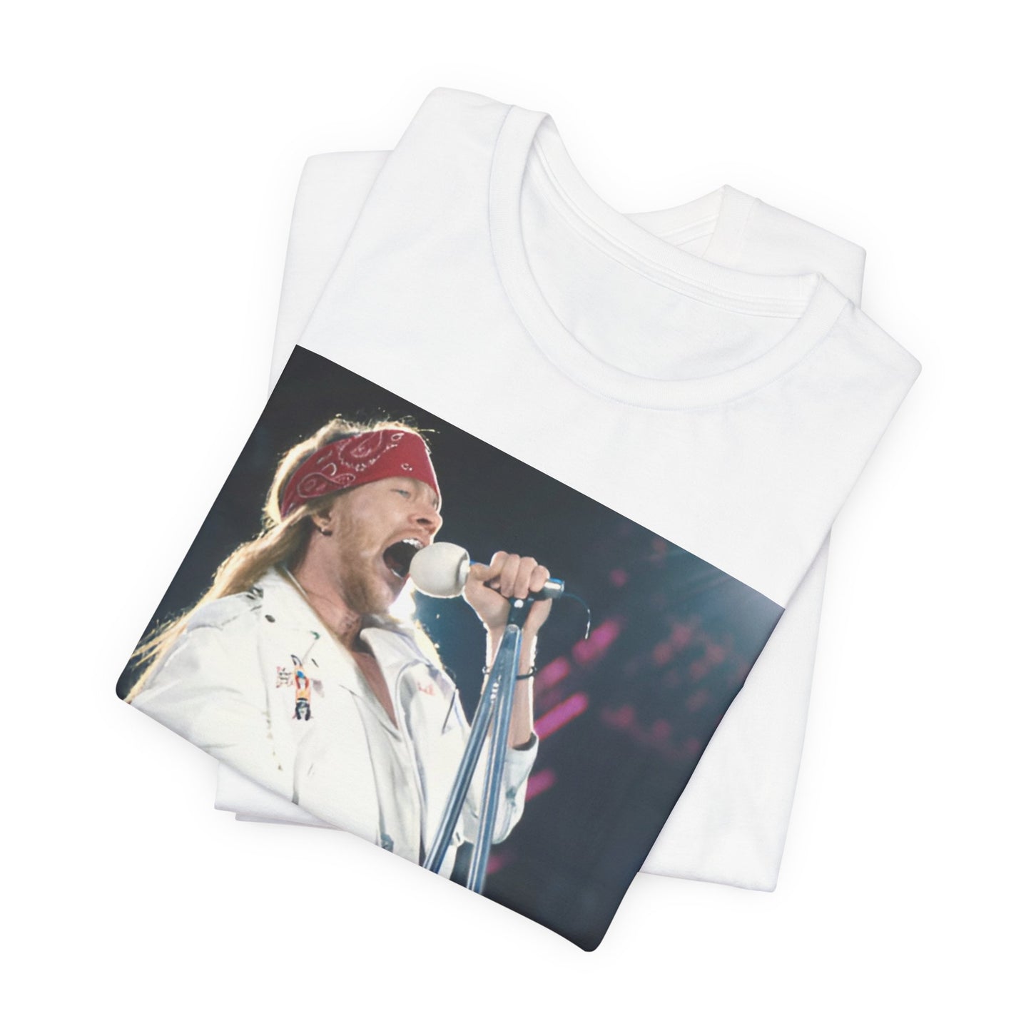A black graphic t-shirt featuring a graphic related to Guns N' Roses' 'November Rain' song or era.
