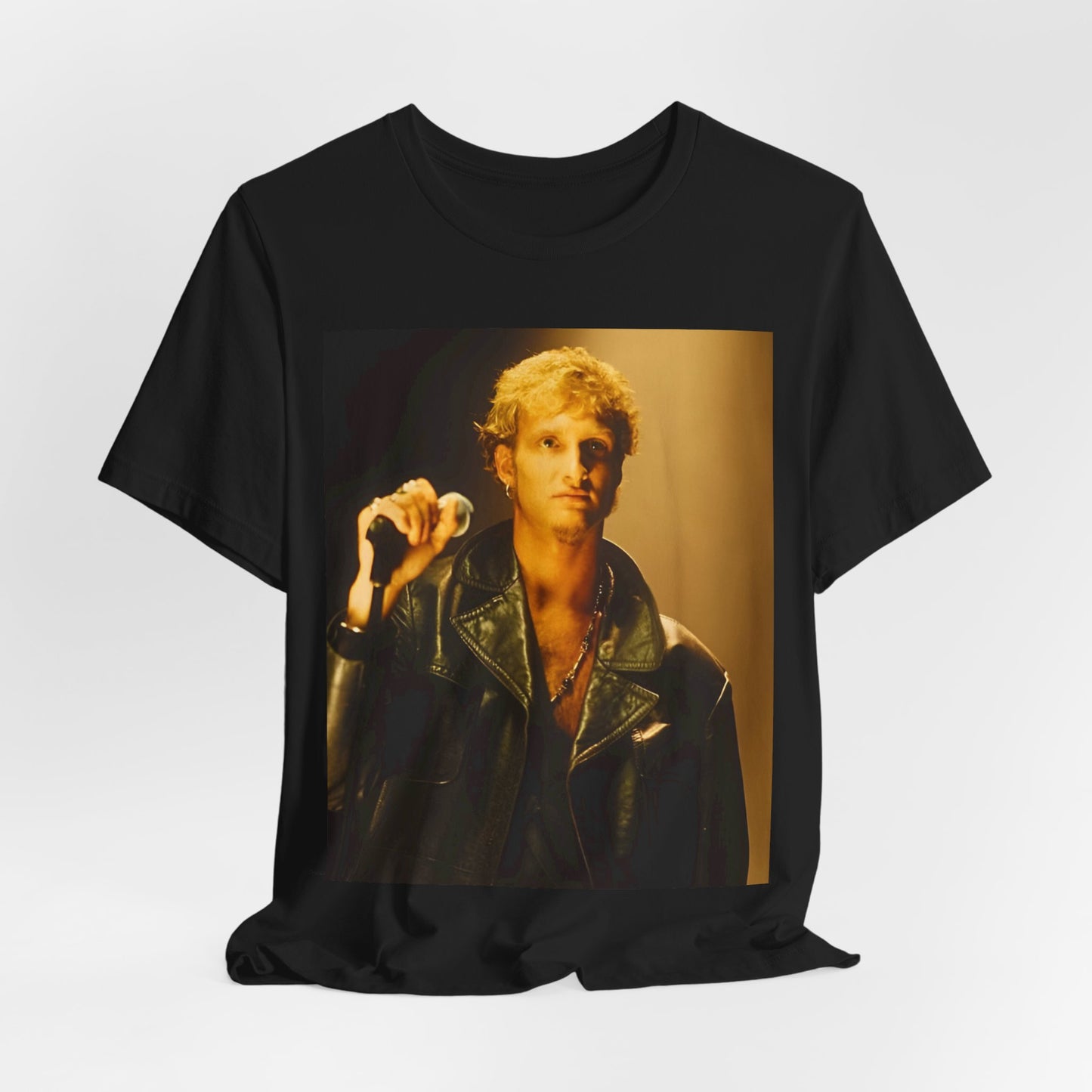 A black graphic t-shirt featuring a vintage 90s grunge-style graphic for Alice In Chains, possibly with band members or stylized elements.
