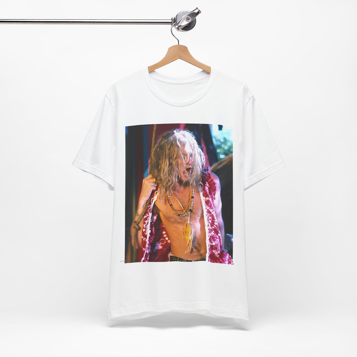 A black graphic t-shirt featuring a dynamic and 'wild' tour graphic of Alice In Chains from the 1990s, depicting chaotic live energy.