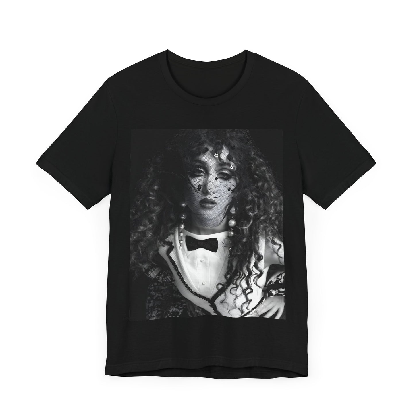 A black graphic t-shirt featuring a graphic related to Chappell Roan's 'Hot to Go' era tour.