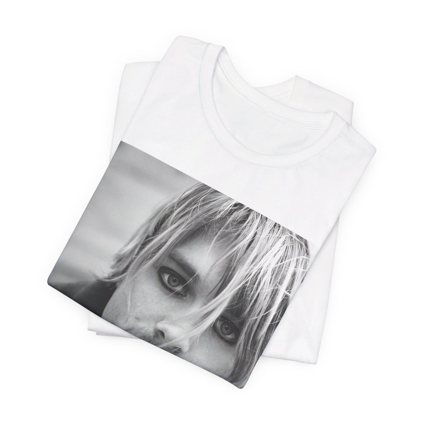 A black graphic t-shirt featuring a classic 90s alt rock graphic of Nirvana.