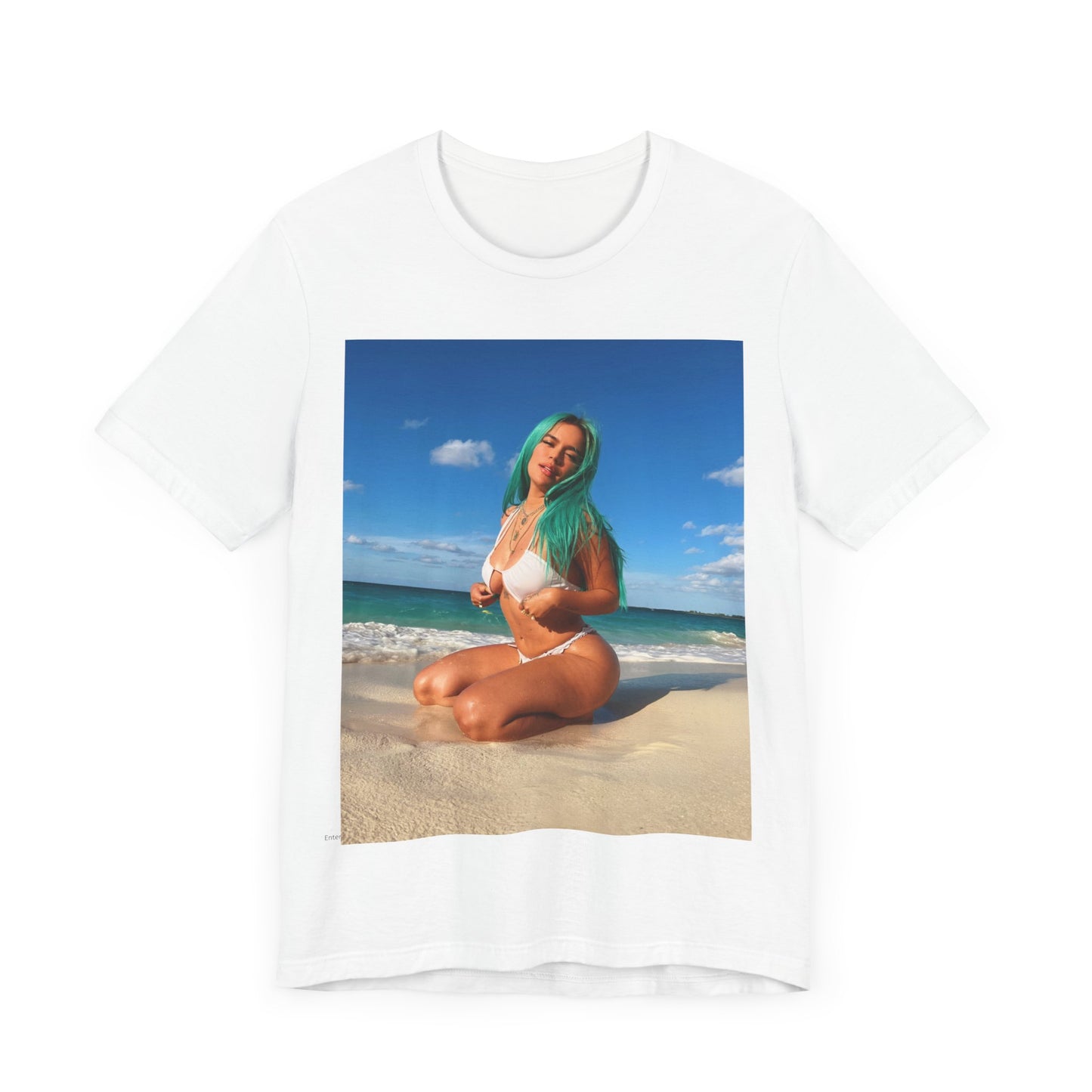 A black graphic t-shirt featuring a graphic related to Karol G's 'Mañana Sera Bonito' album era.