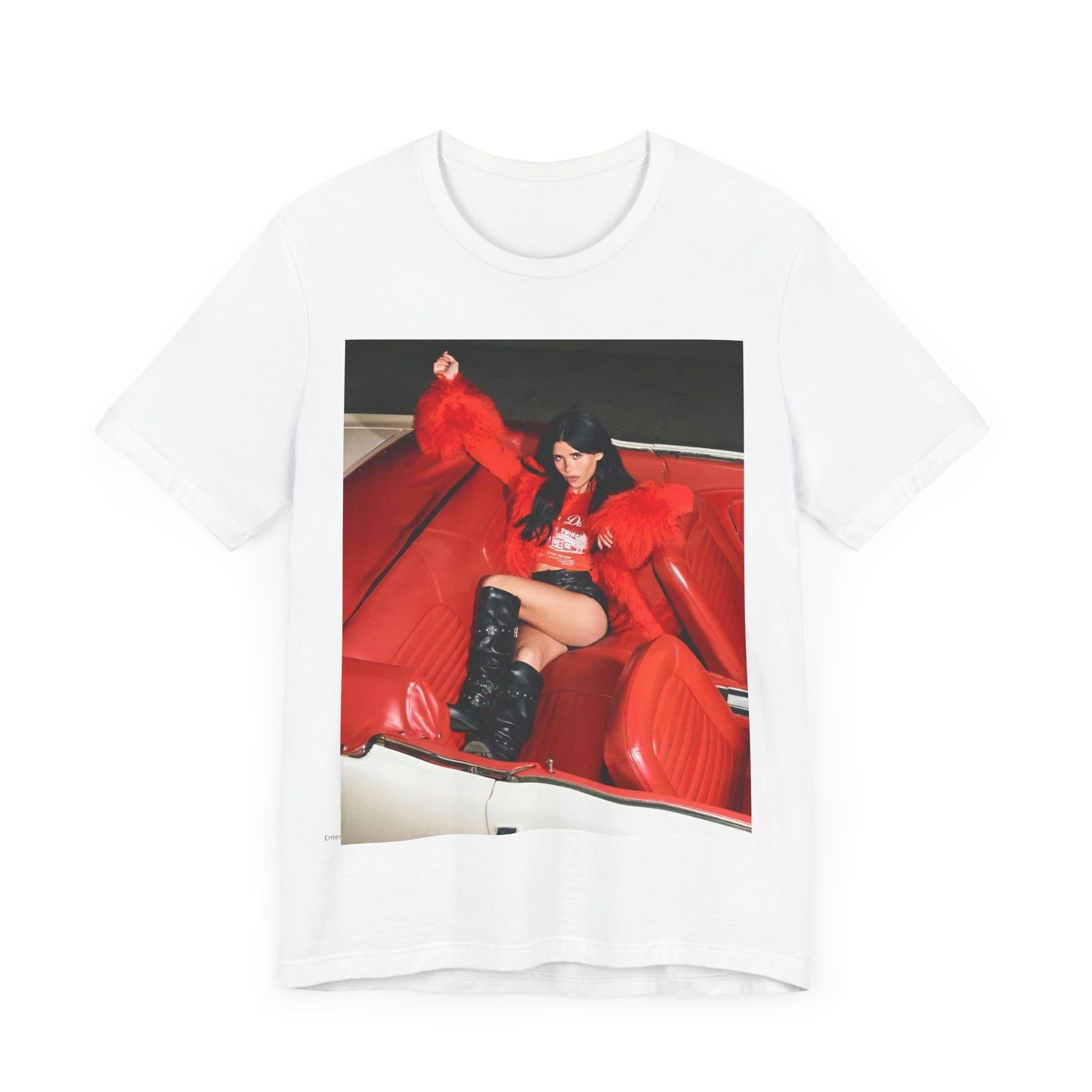 A black graphic t-shirt featuring a retro graphic related to Nessa Barrett's 'Dying on the Inside' song or era.