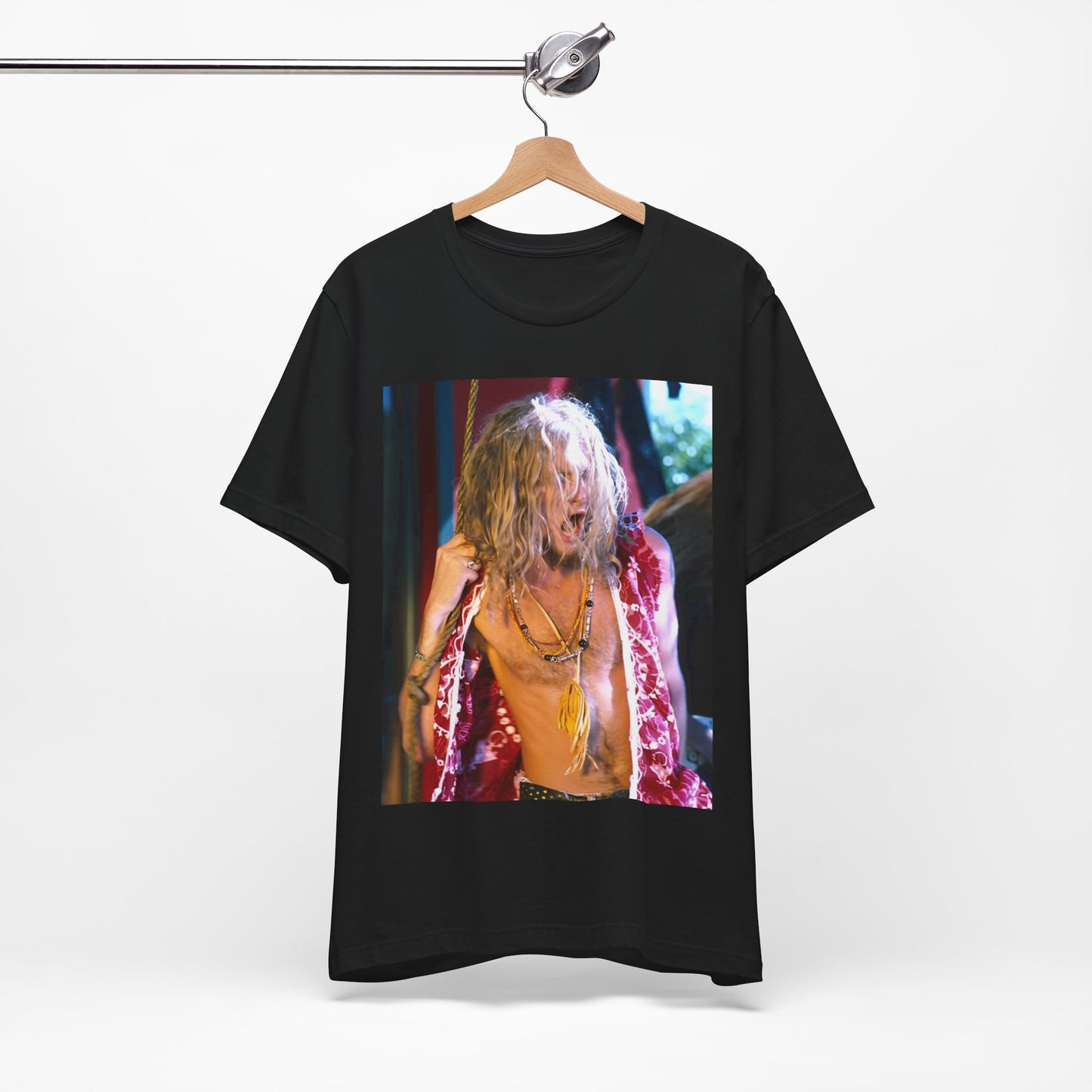 A black graphic t-shirt featuring a dynamic and 'wild' tour graphic of Alice In Chains from the 1990s, depicting chaotic live energy.