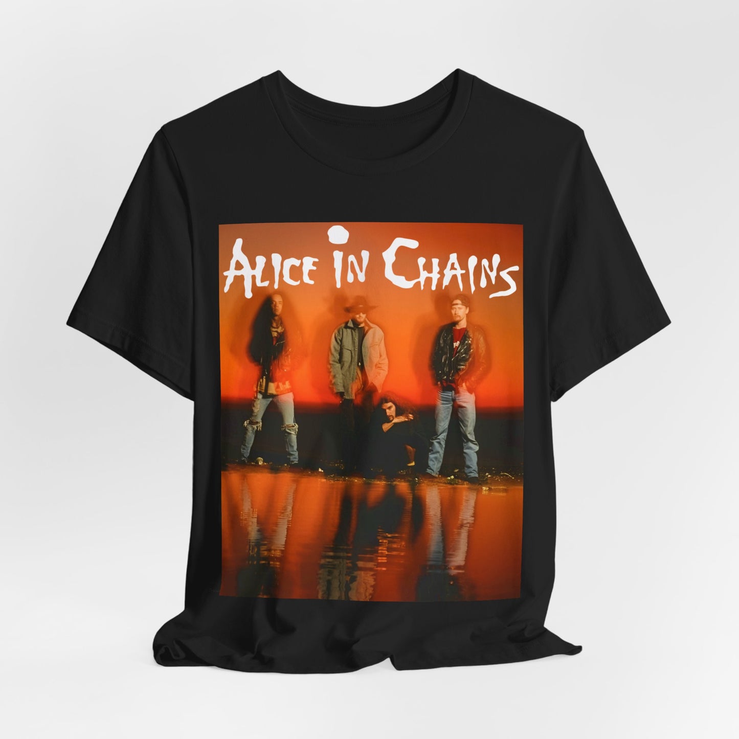 A black graphic t-shirt featuring the album cover art for Alice In Chains' 1992 album 'Dirt', with its distinctive dark aesthetic.