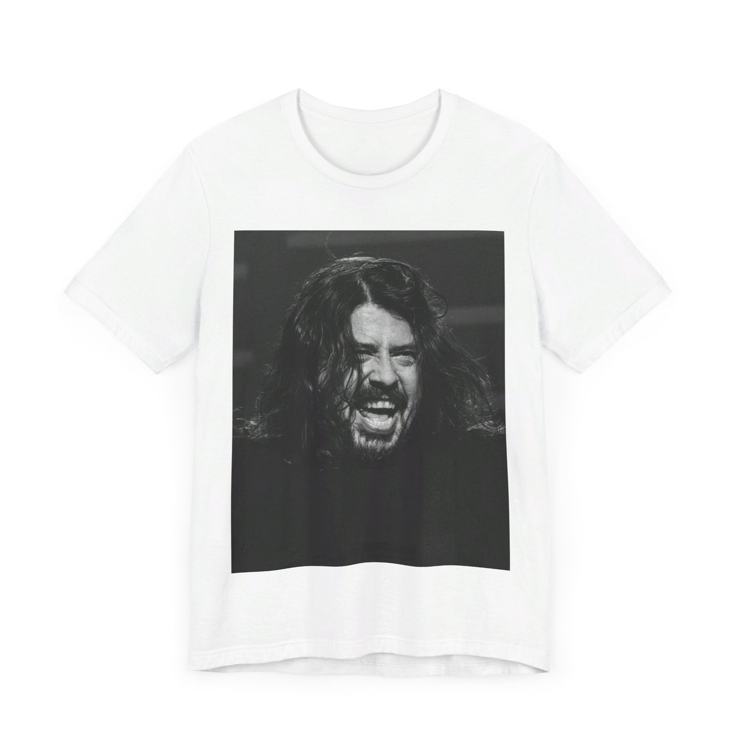 A black graphic t-shirt featuring a graphic related to Foo Fighters' 'All My Life' song or era.