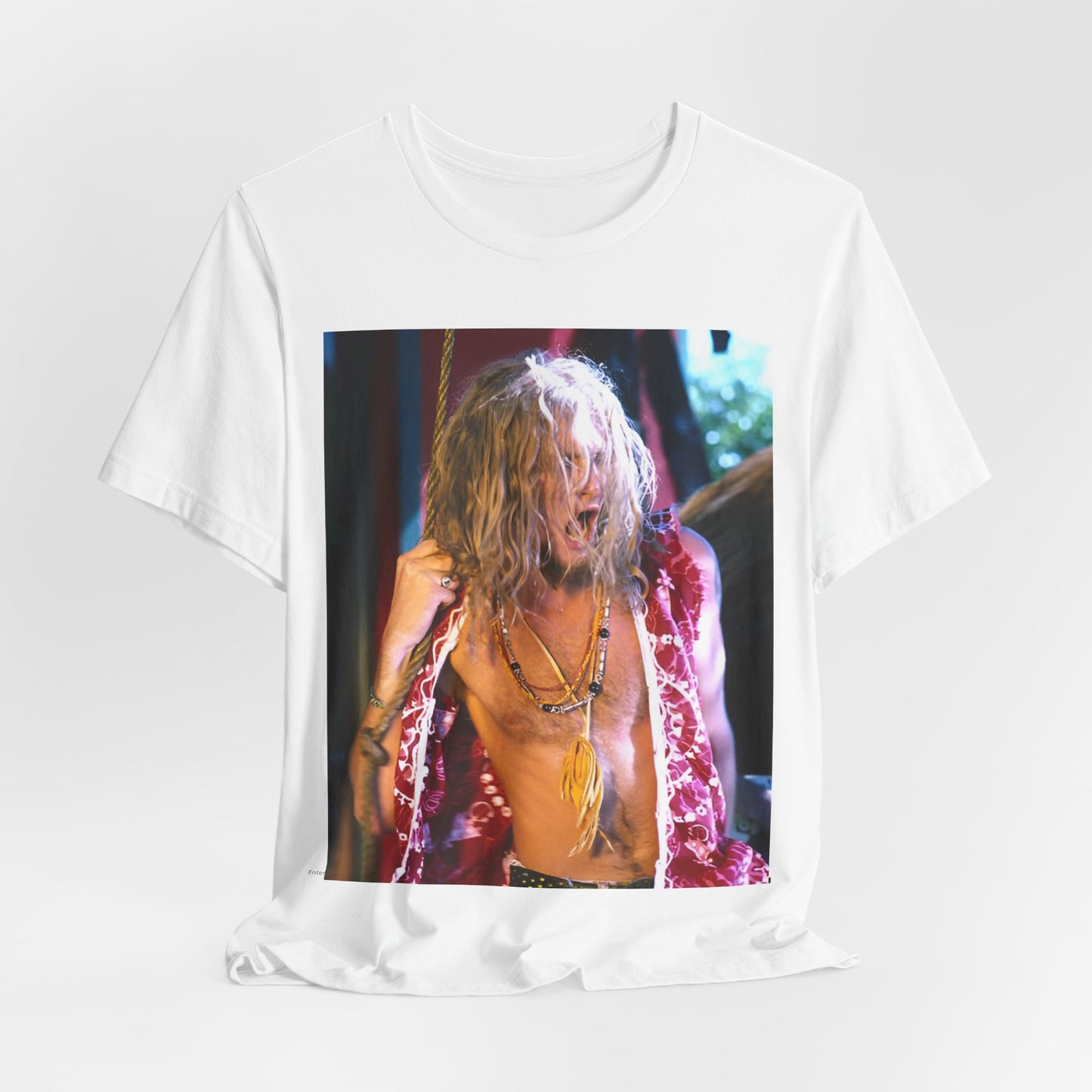 A black graphic t-shirt featuring a dynamic and 'wild' tour graphic of Alice In Chains from the 1990s, depicting chaotic live energy.