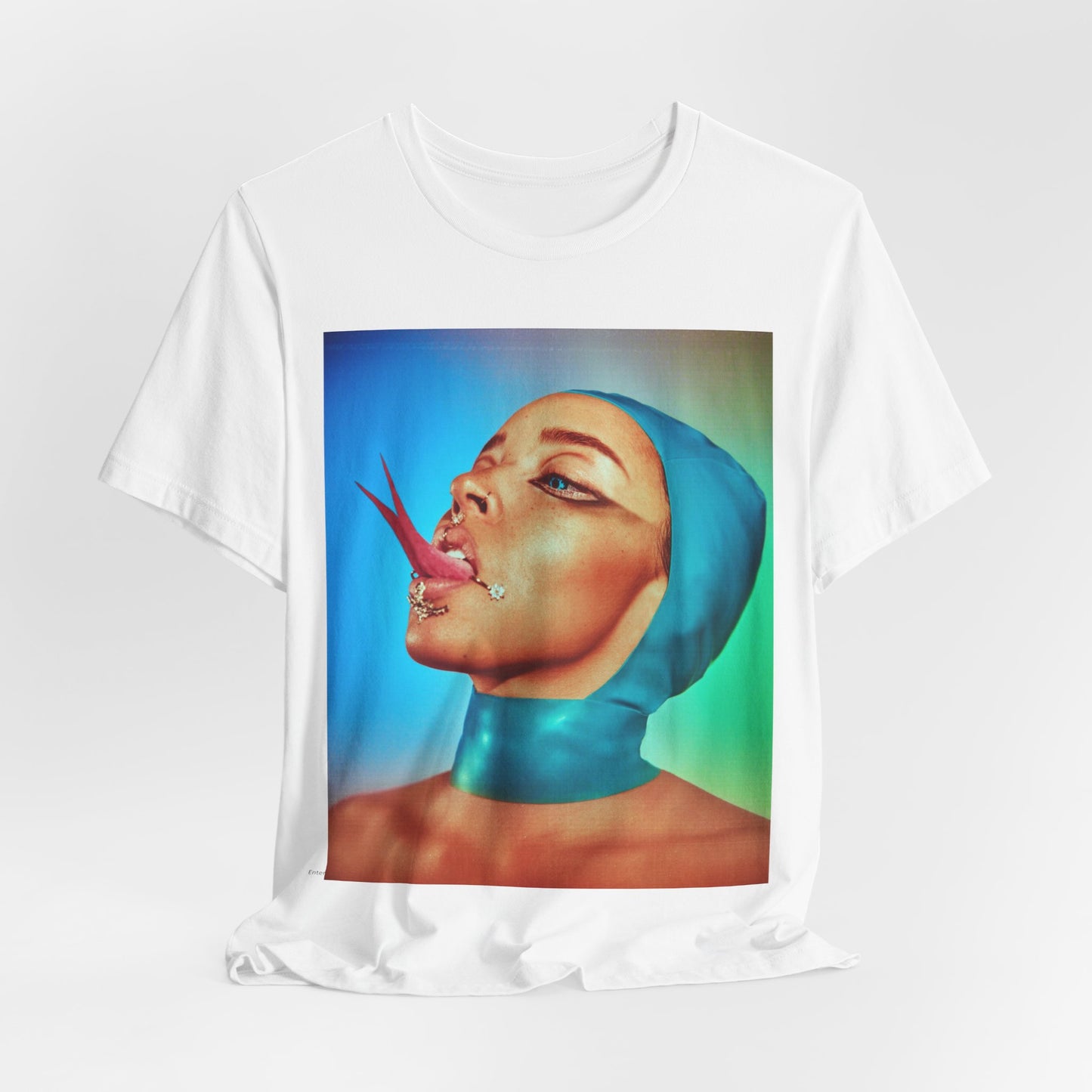 A black graphic t-shirt featuring a classic underground R&B graphic of Tinashe.